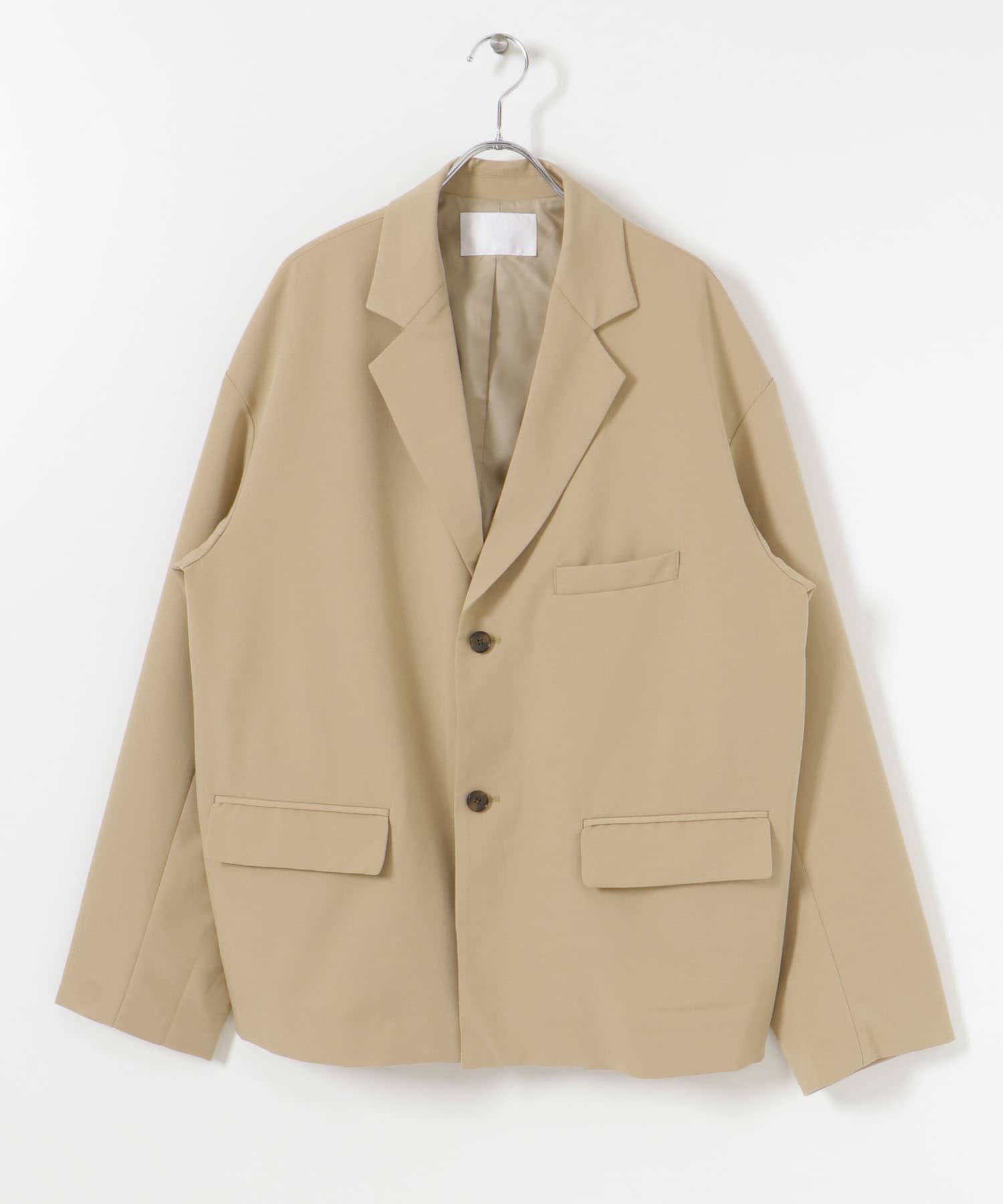 『セットアップ対応』URBAN RESEARCH iD　ウーリーストレッチオーバージャケット ベージュ M