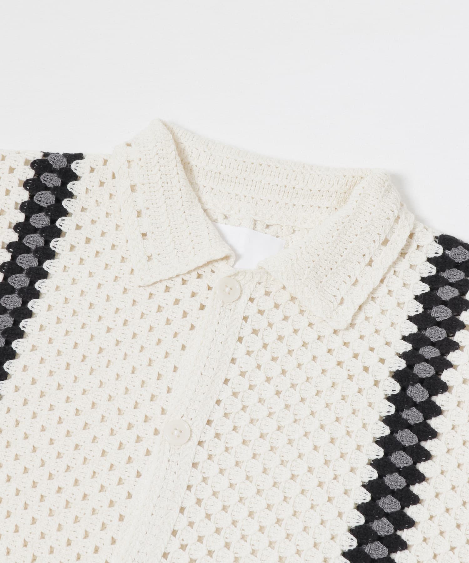 URBAN RESEARCH iD　クロシェシャツ NATURAL M