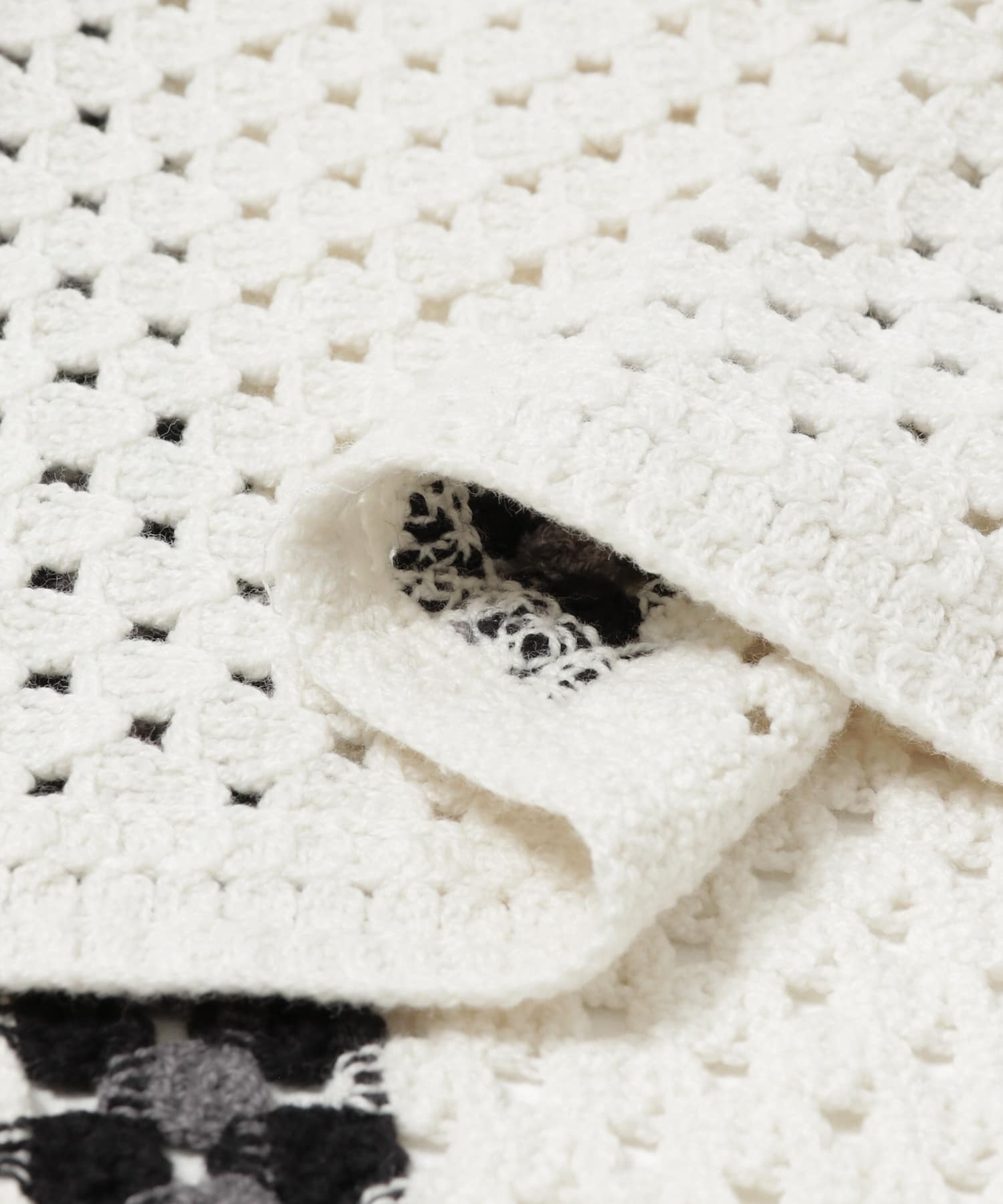 URBAN RESEARCH iD　クロシェシャツ NATURAL M