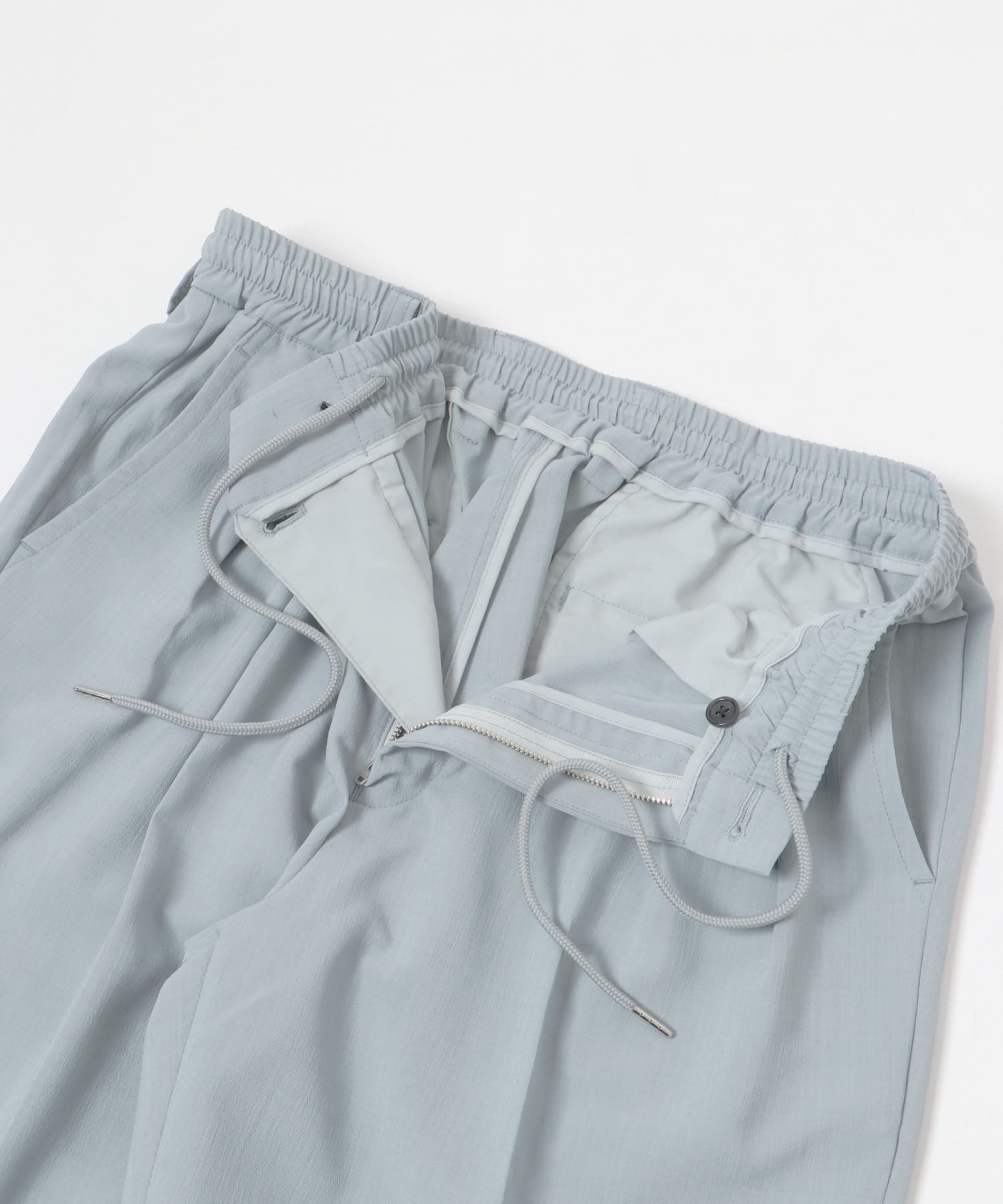 URBAN RESEARCH iD　ドライタッチLINEN LIKE EASY PANTS ブルーグレー M