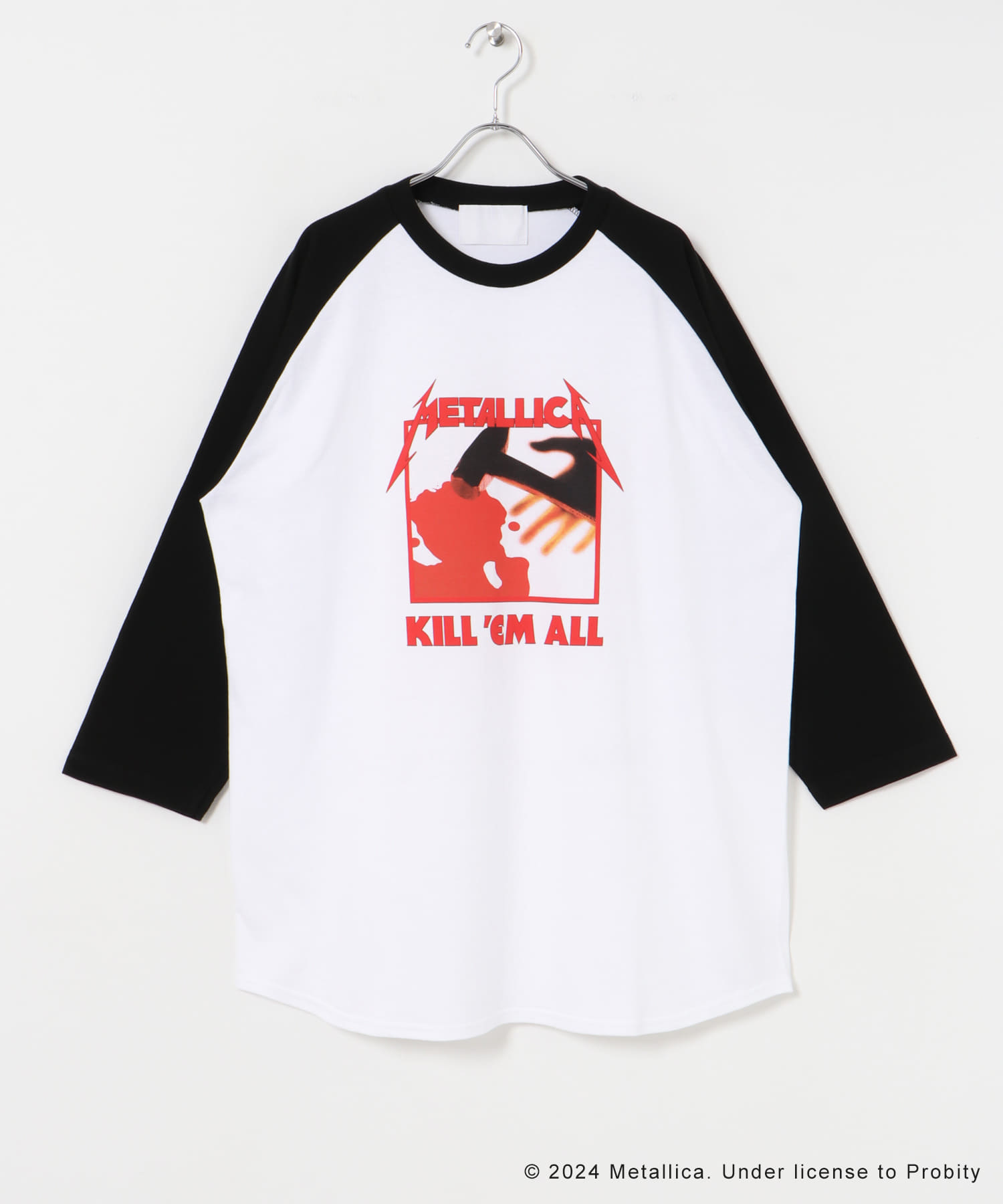URBAN RESEARCH iD　METALLICA RAGLAN T-SHIRTS WHITE M