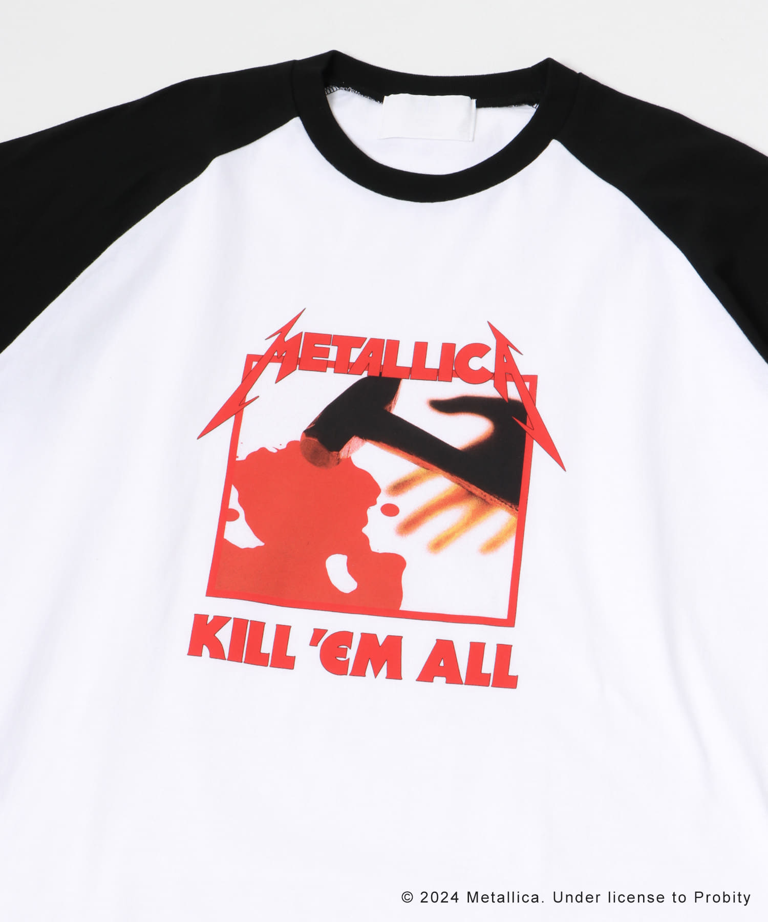 URBAN RESEARCH iD　METALLICA RAGLAN T-SHIRTS WHITE M