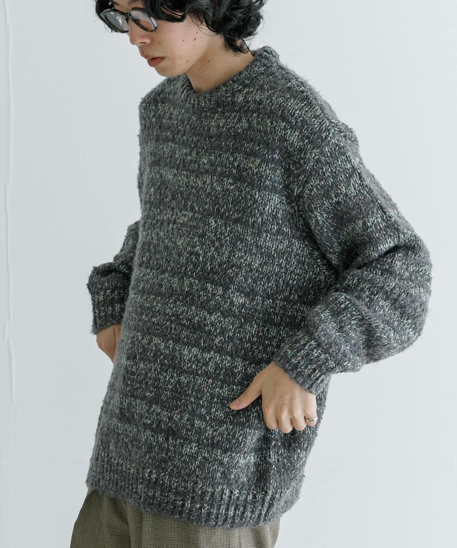 URBAN RESEARCH iD　ブークレメランジニット