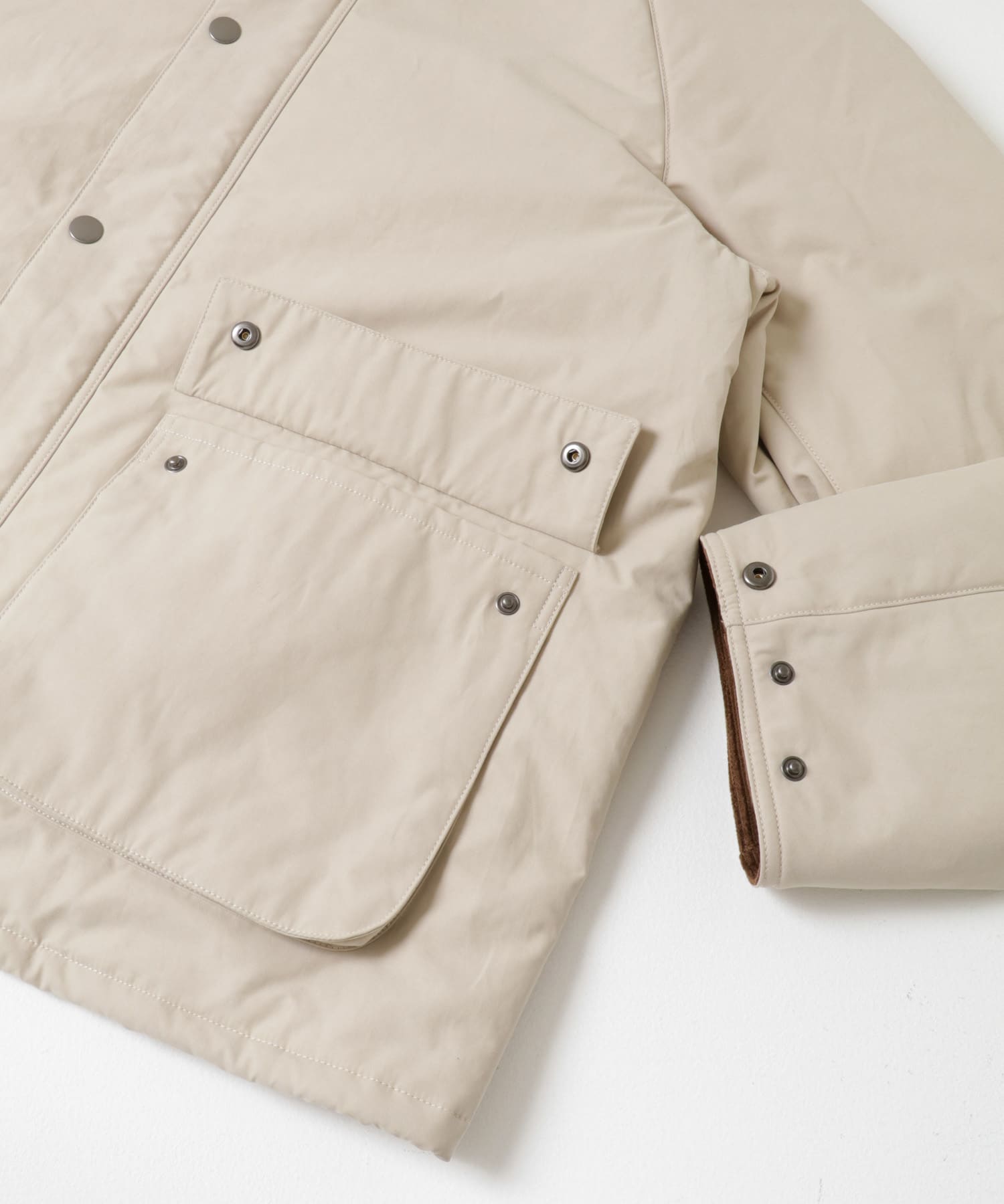 URBAN RESEARCH iD　COTTON/NYLON TECH JACKET BEIGE M