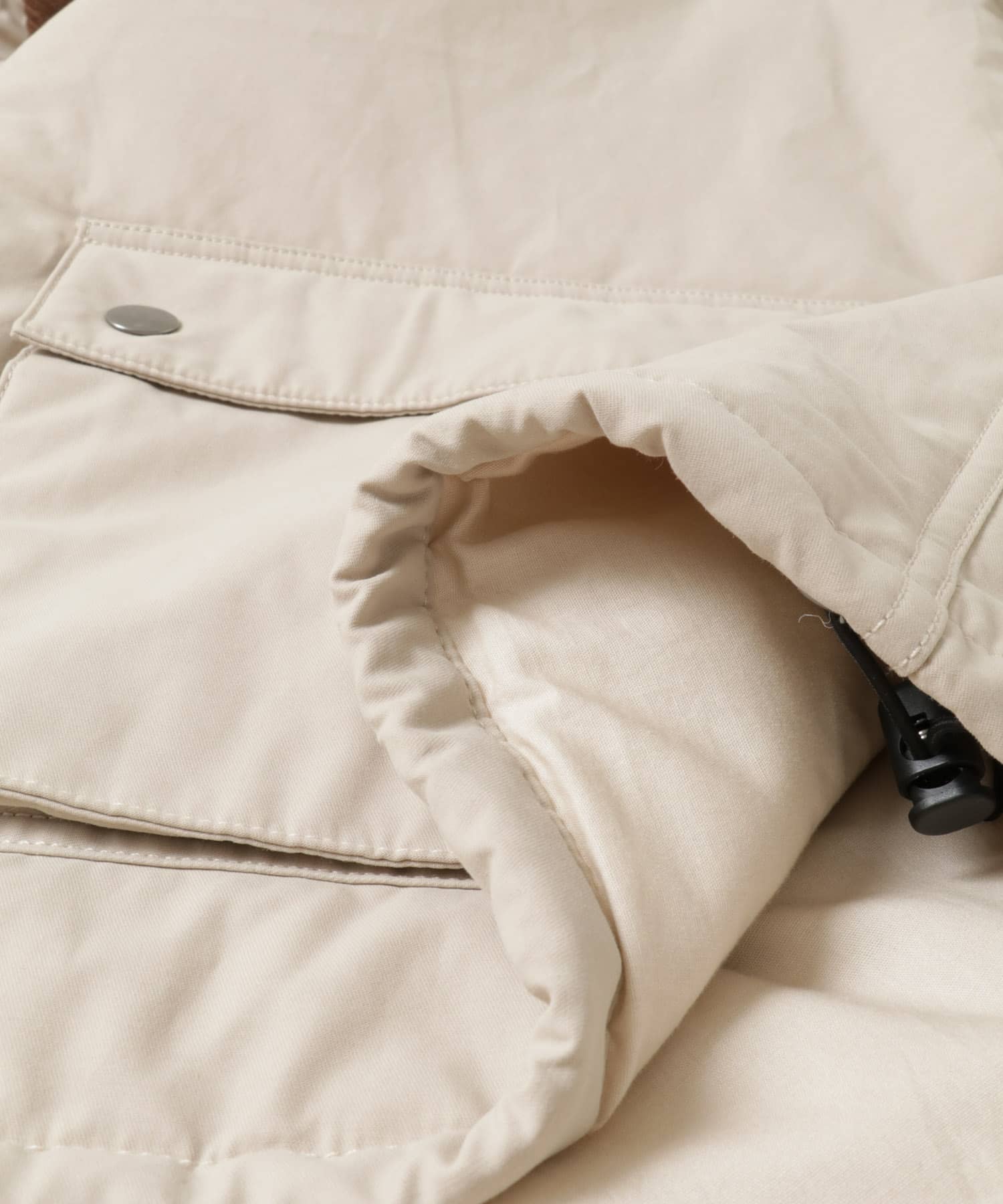 URBAN RESEARCH iD　COTTON/NYLON TECH JACKET BEIGE M