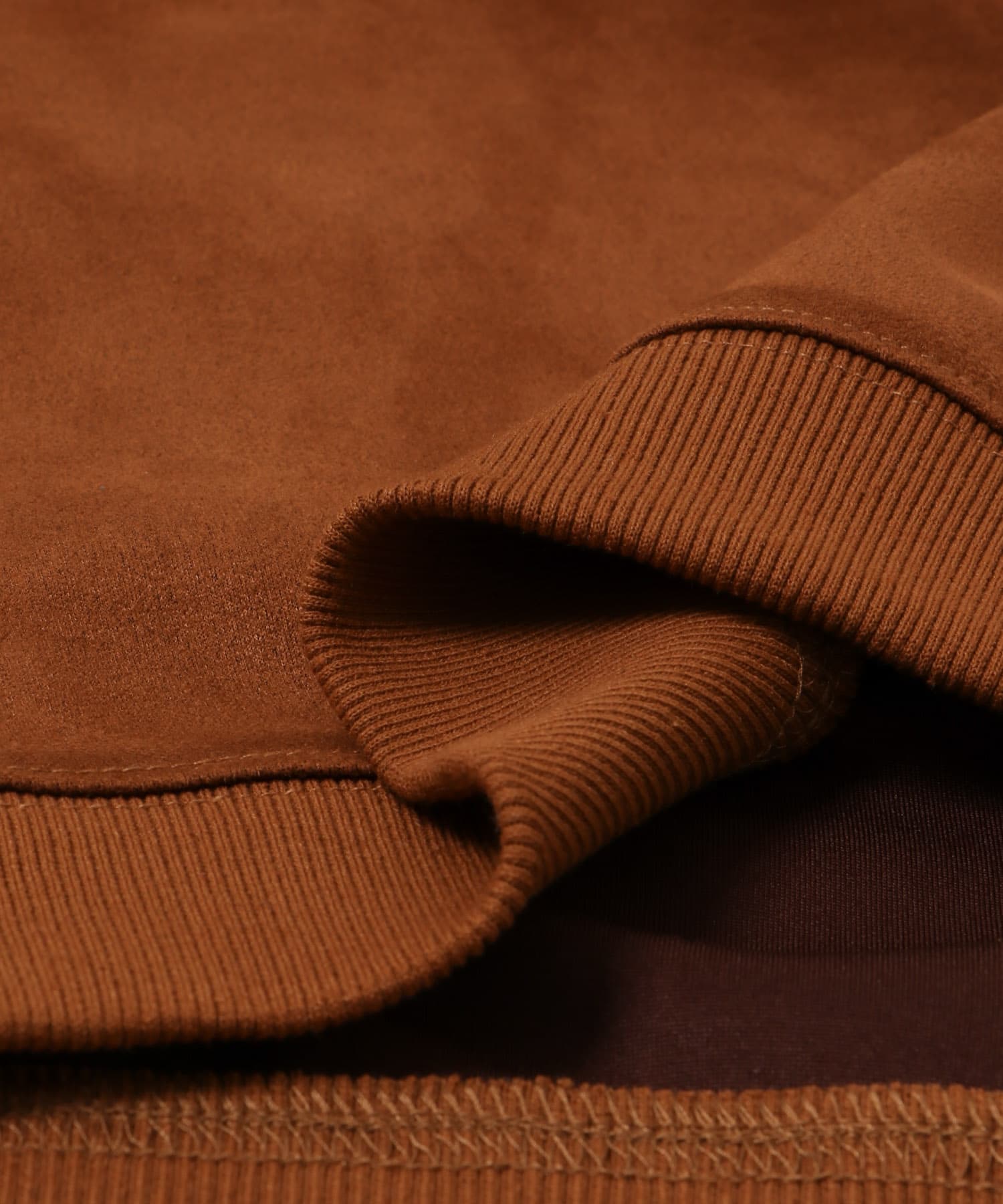 URBAN RESEARCH iD　フェイクスエードハーフZIPプルオーバー BROWN M