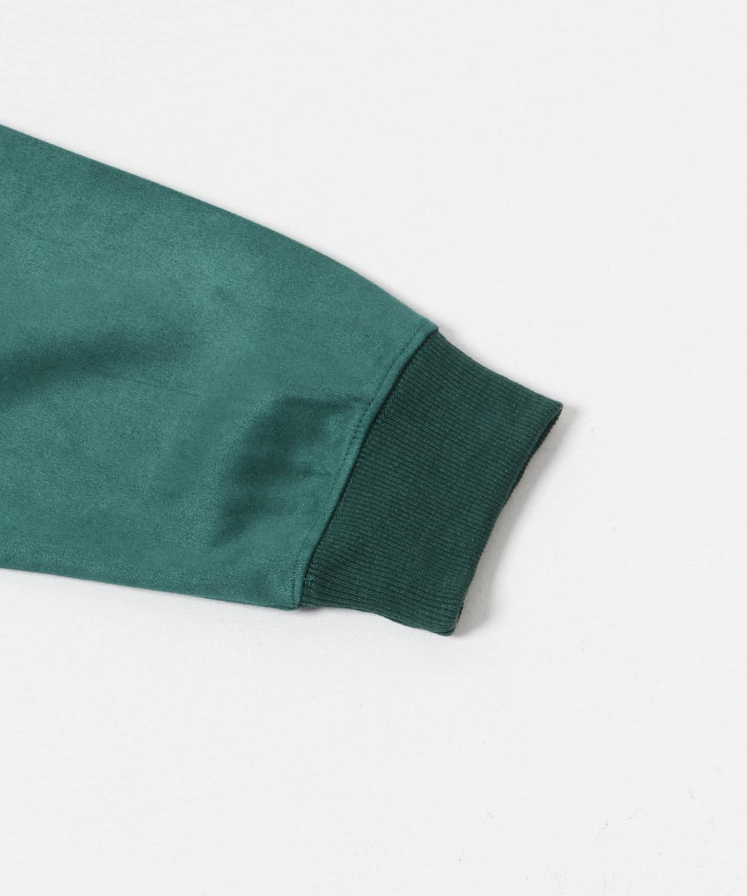 URBAN RESEARCH iD　フェイクスエードハーフZIPプルオーバー GREEN M