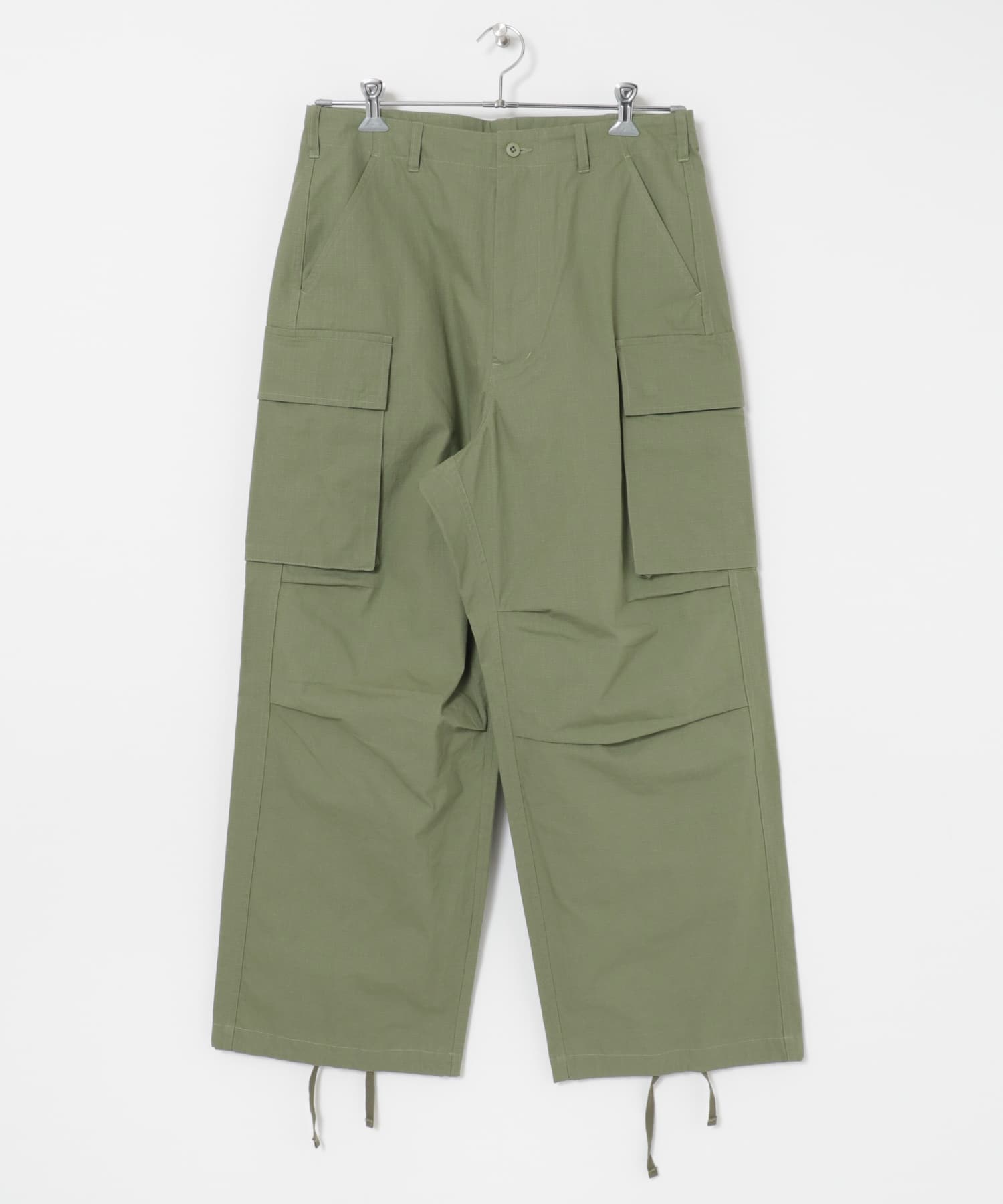 URBAN RESEARCH iD　コットンリップストップカーゴパンツ KHAKI M