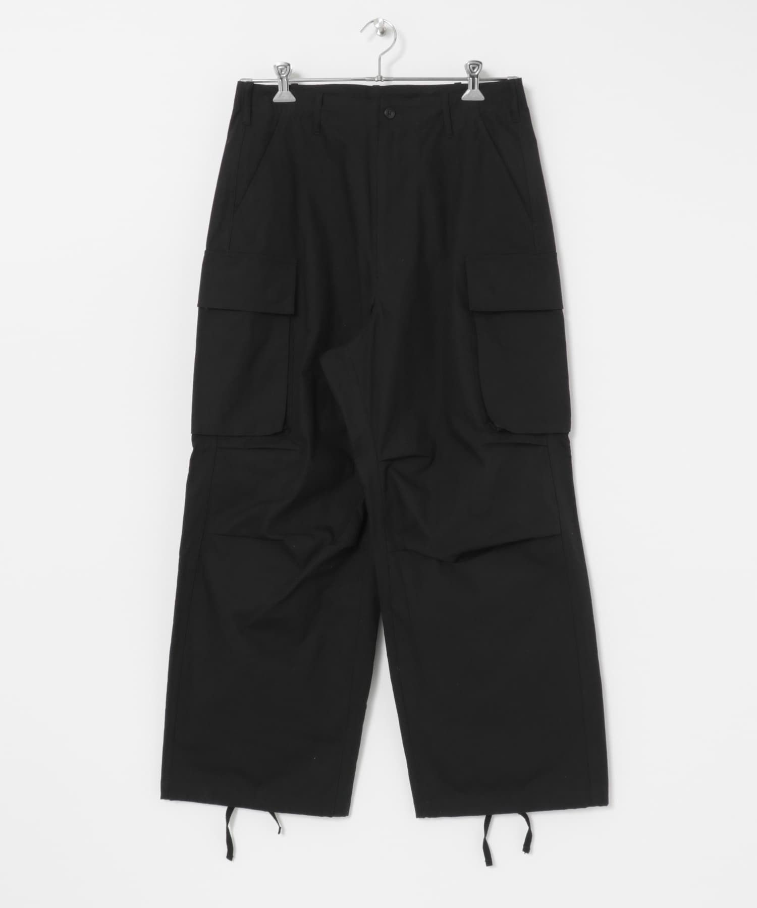 URBAN RESEARCH iD　コットンリップストップカーゴパンツ BLACK M