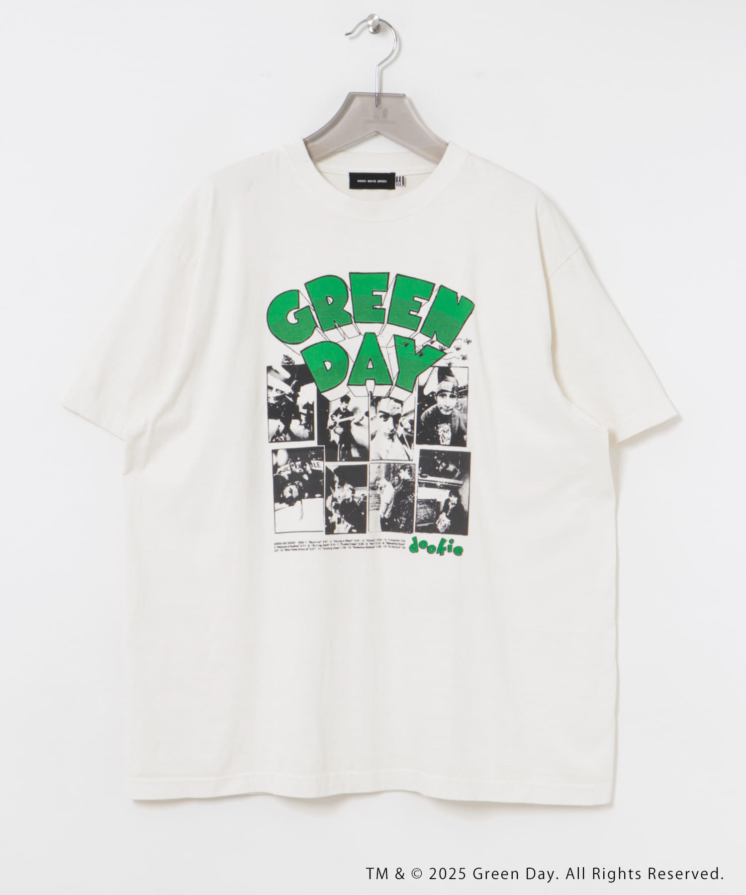 GOOD ROCK SPEED GREEN DAY SHORT-SLEEVE T-SHIRTS(M Off White