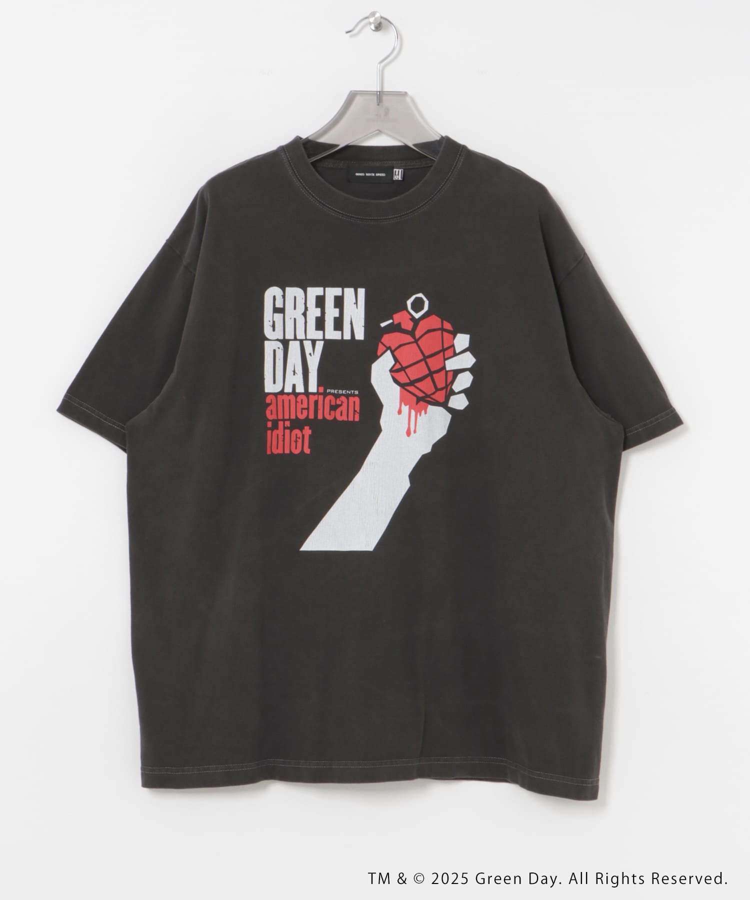 GOOD ROCK SPEED GREEN DAY SHORT-SLEEVE T-SHIRTS(M Charcoal