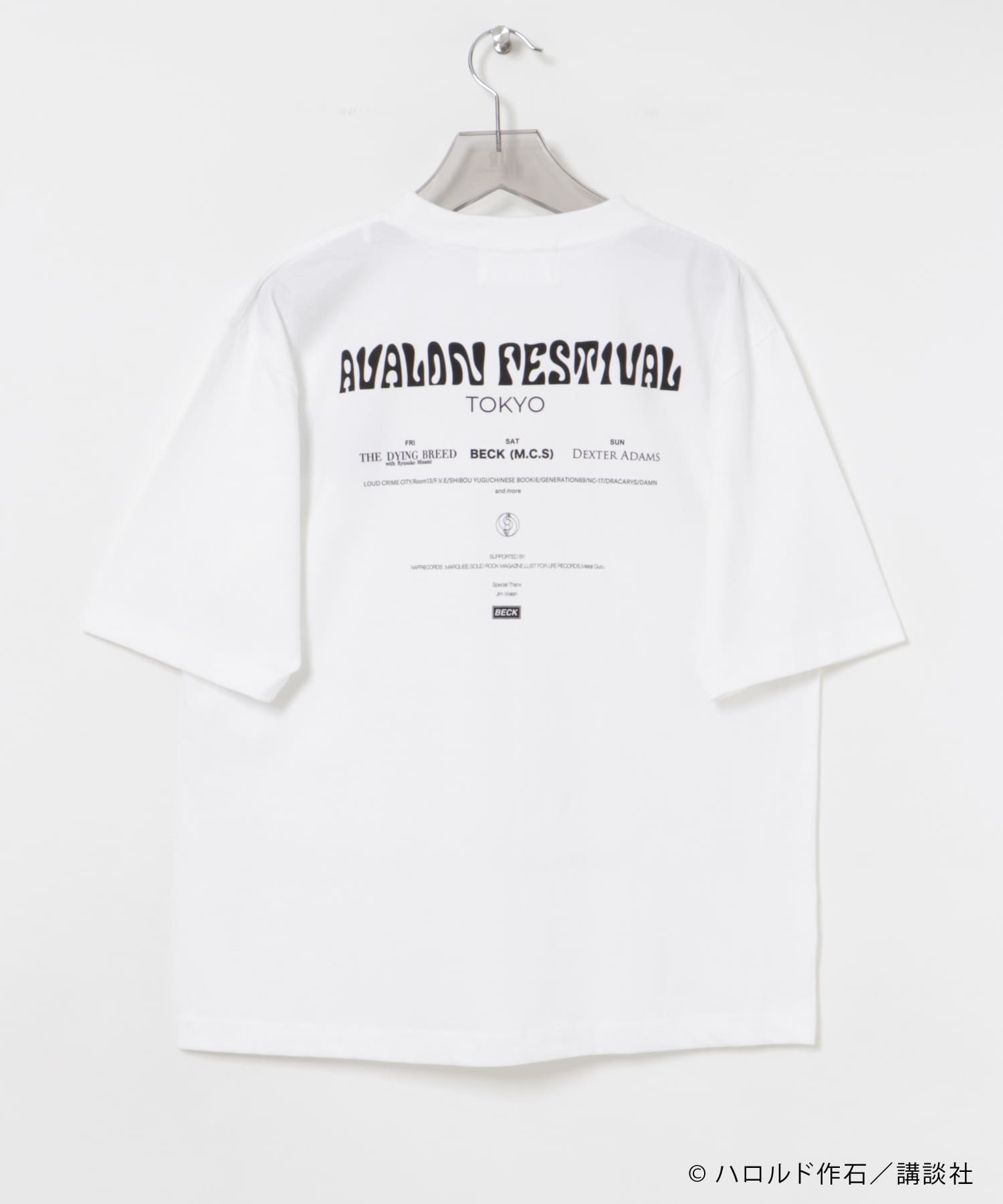 AVALONFES BACK PRINT T-SHIRTS WHITE M