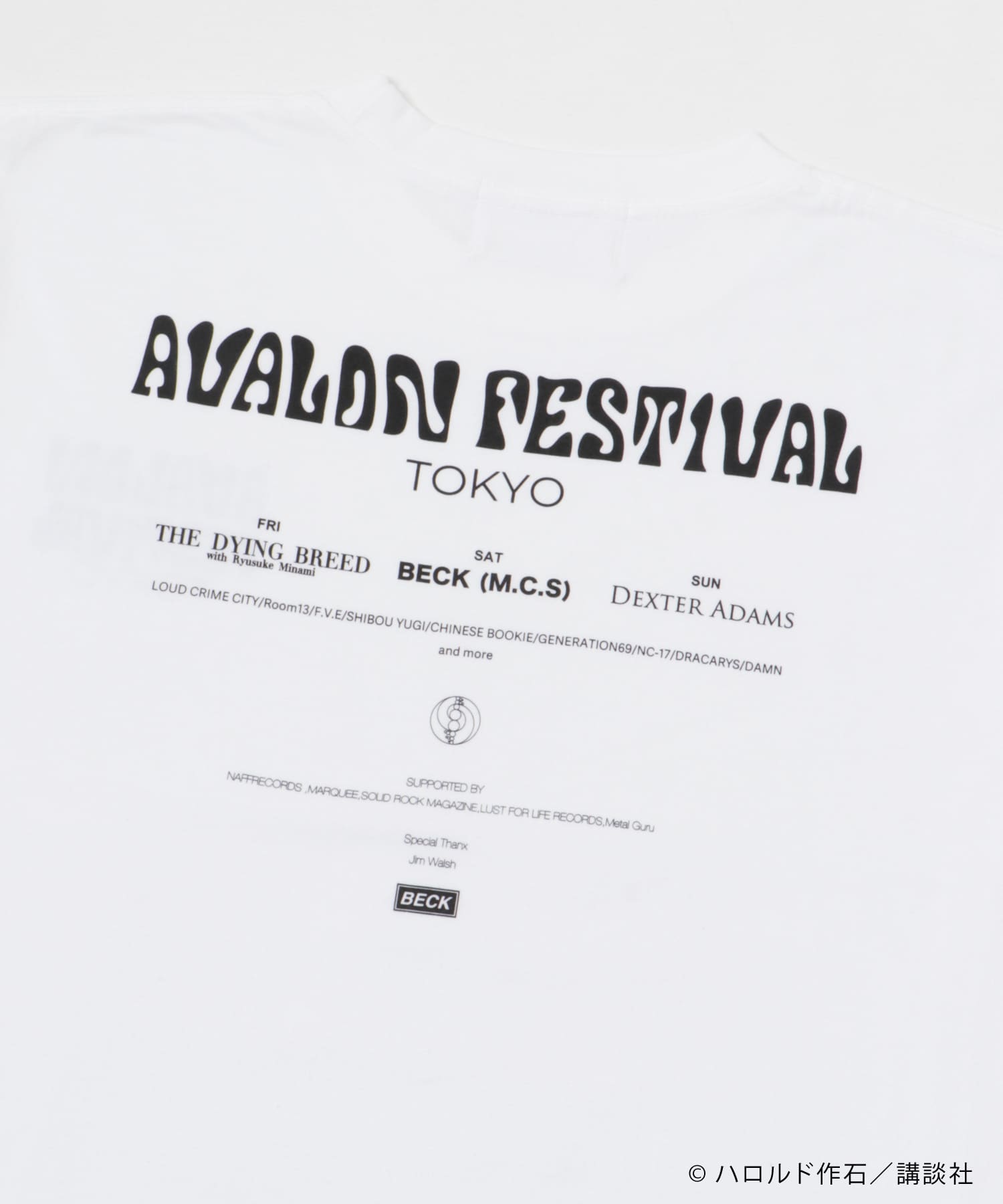 AVALONFES BACK PRINT T-SHIRTS WHITE M