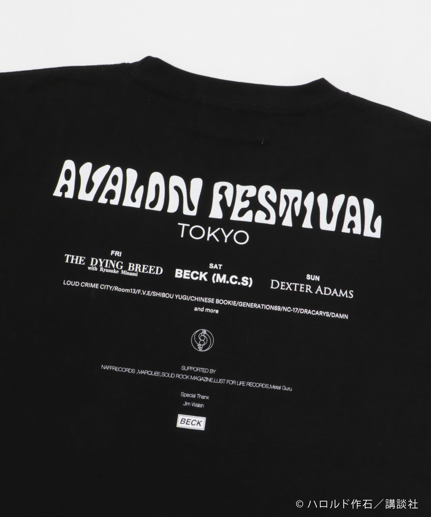 AVALONFES BACK PRINT T-SHIRTS BLACK M