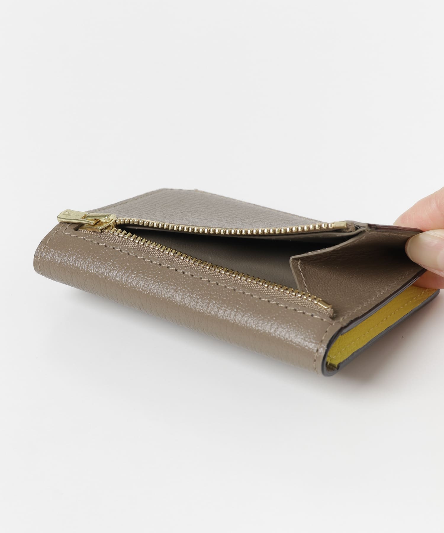 L’arcobaleno　SMART CARD WALLET GRY/YEL -