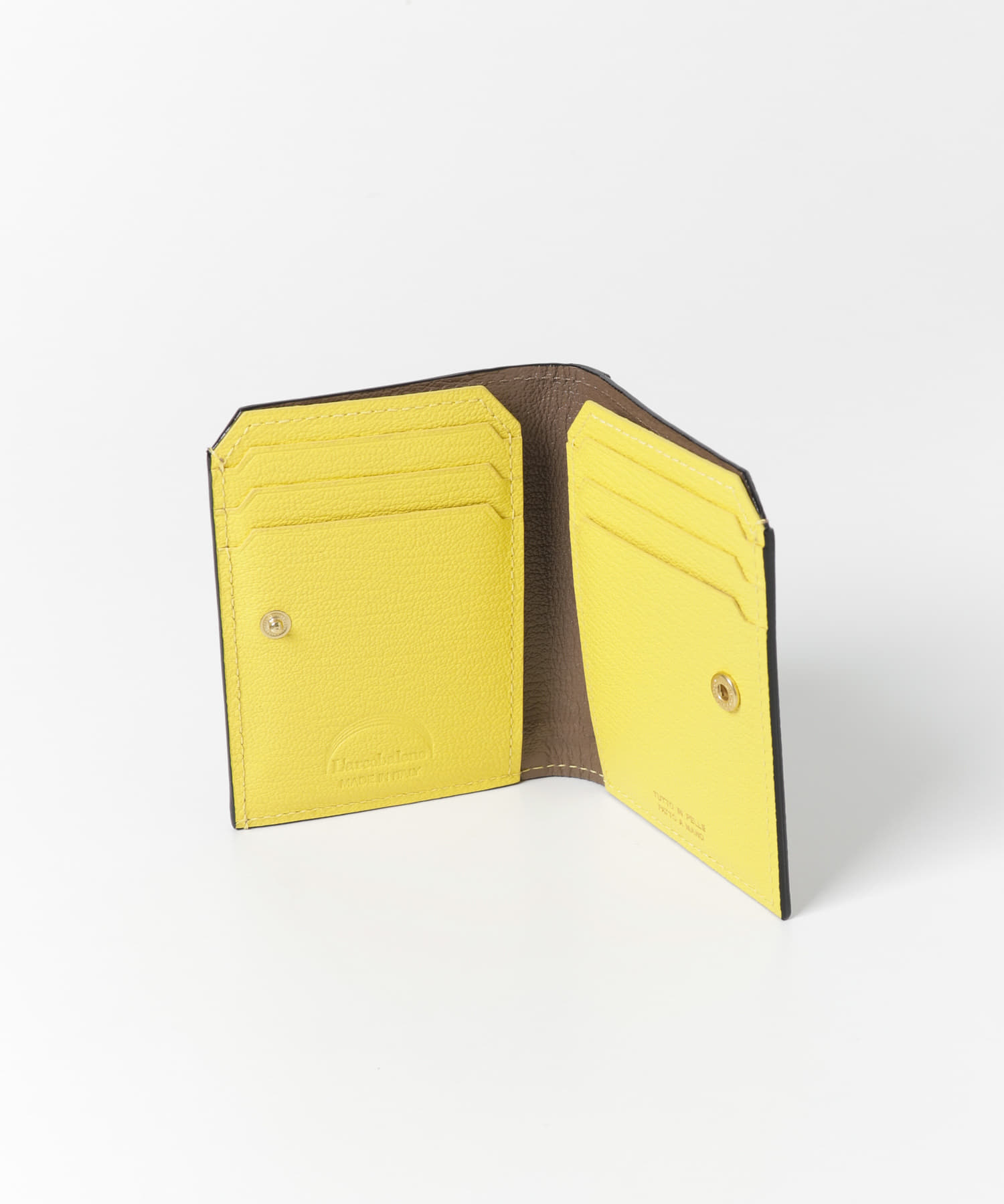 L’arcobaleno　SMART CARD WALLET GRY/YEL -