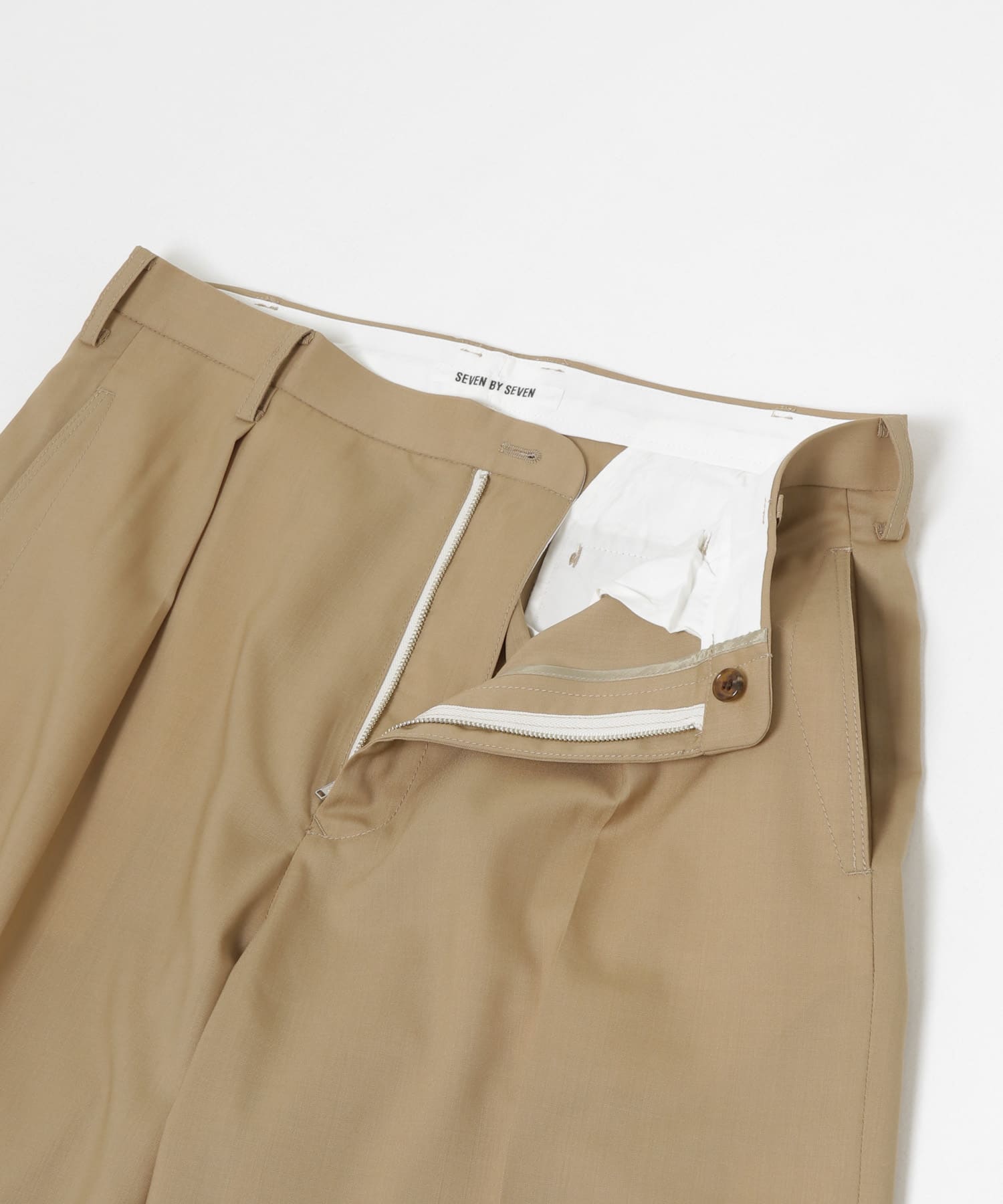 SEVEN BY SEVEN　IN-TUCK TROUSERS 040 BEIGE S