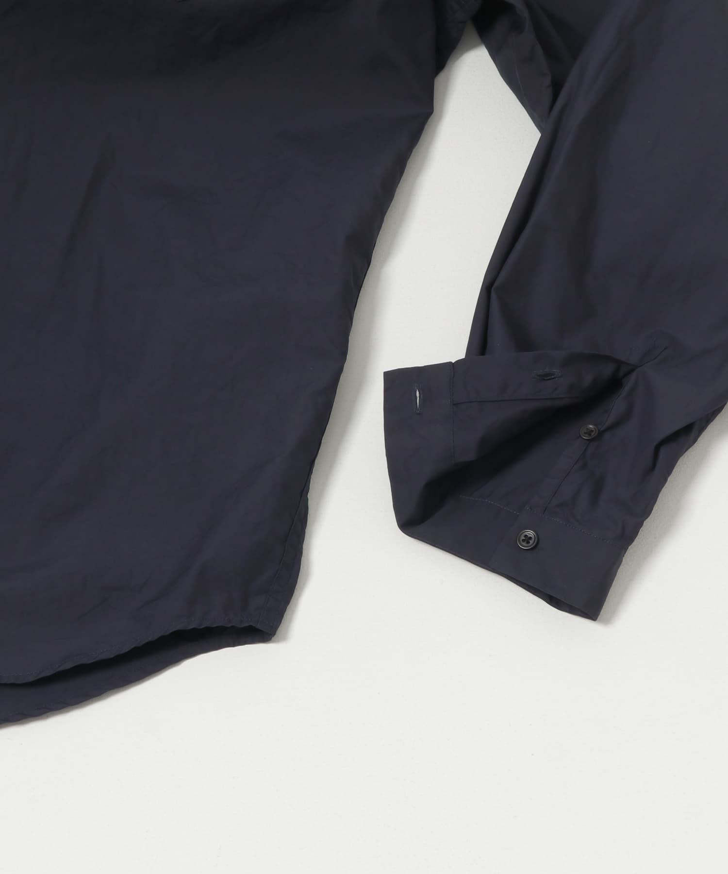 ATON　SUVIN BROAD WASHED SHIRTS NAVY 4