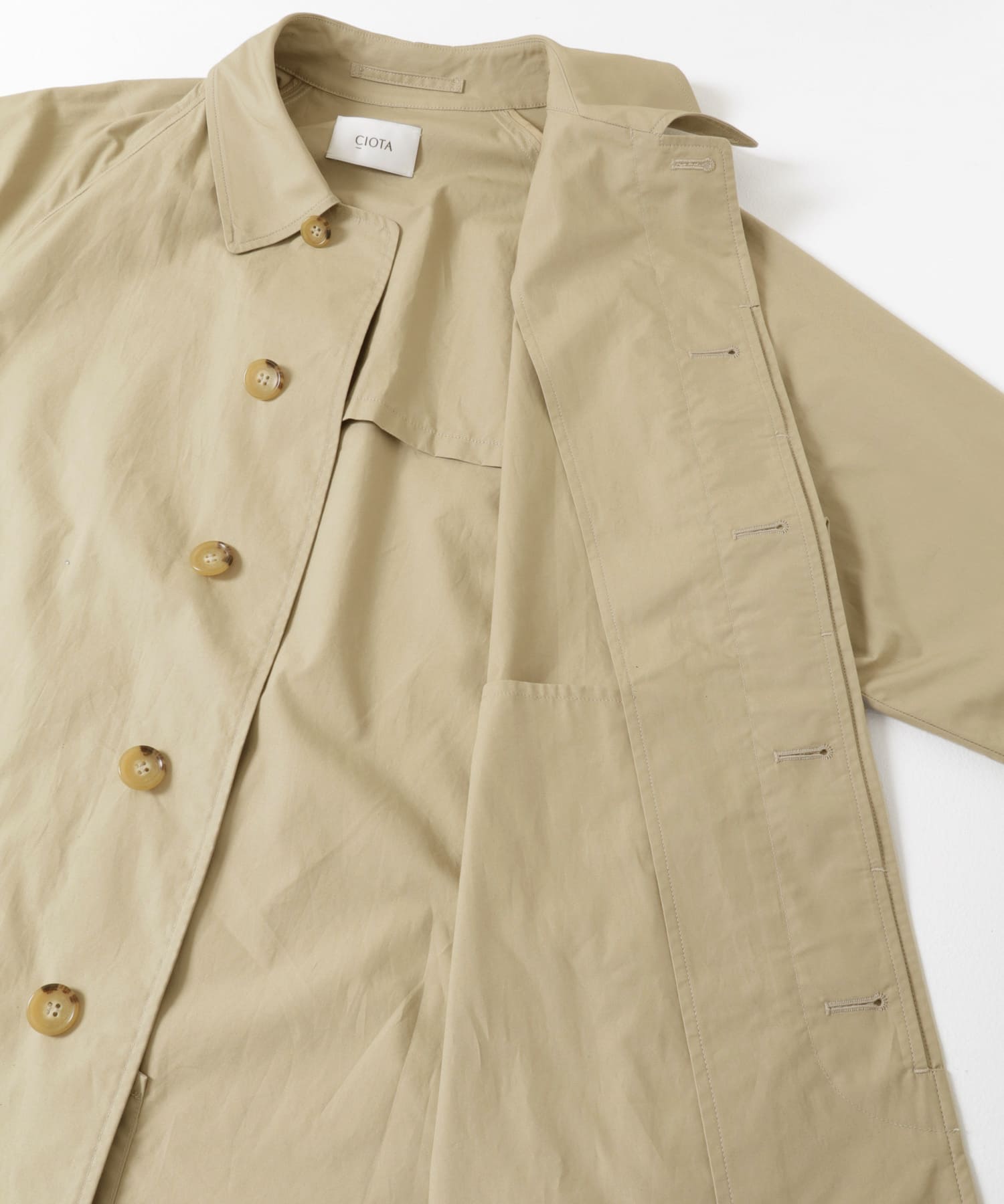 CIOTA　Balmacaan Coat BEIGE 4