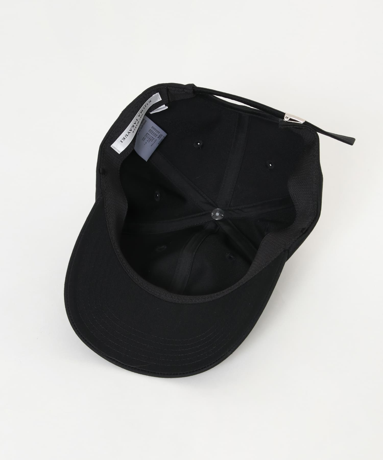 KIJIMATAKAYUKI 6PANEL CAP キャップ ブラック KIJIMA TAKAYUKI (キジマタカユキ) POLY COTTON ELASTIC BACK