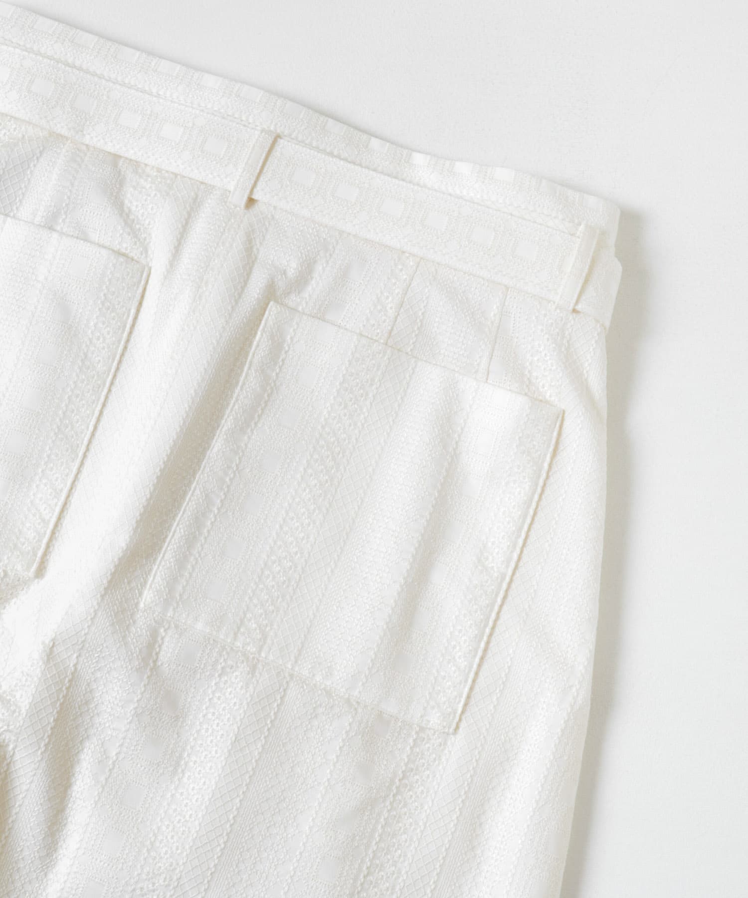 SEEALL　MANCHESTER PANTS WHT×WHT 3