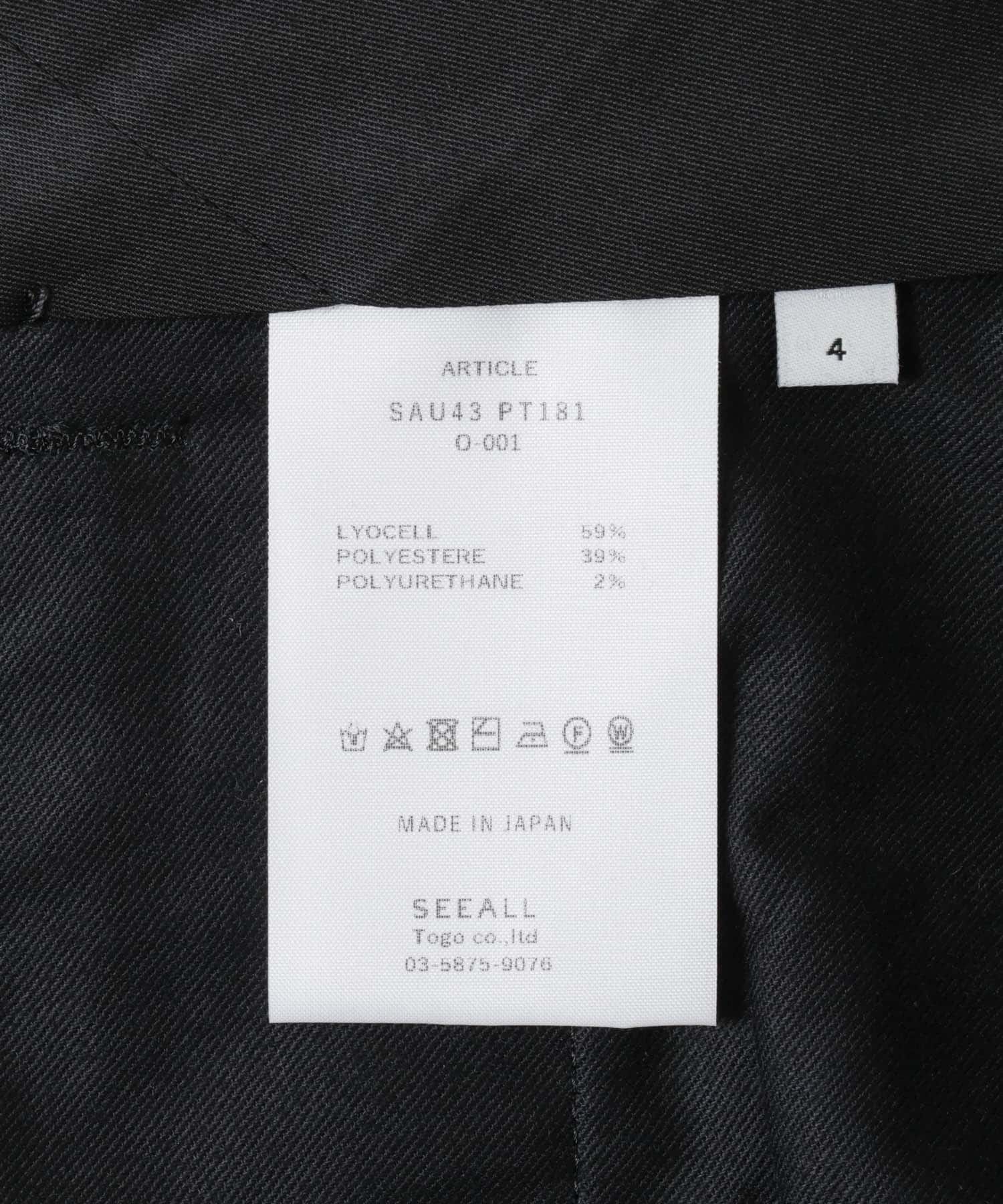 SEEALL　MANCHESTER PANTS BLK×BLK 3
