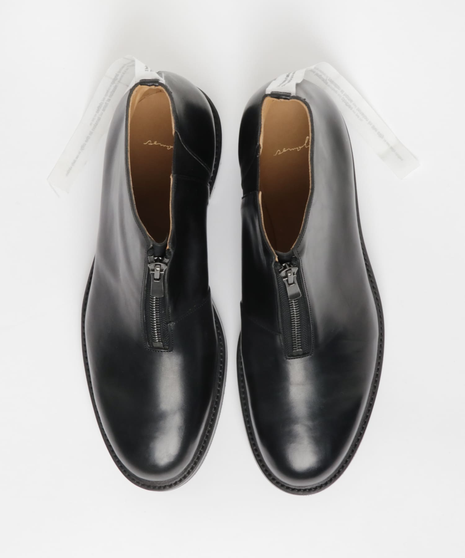 semoh　New Zipper Leather Shoes BLACK 1
