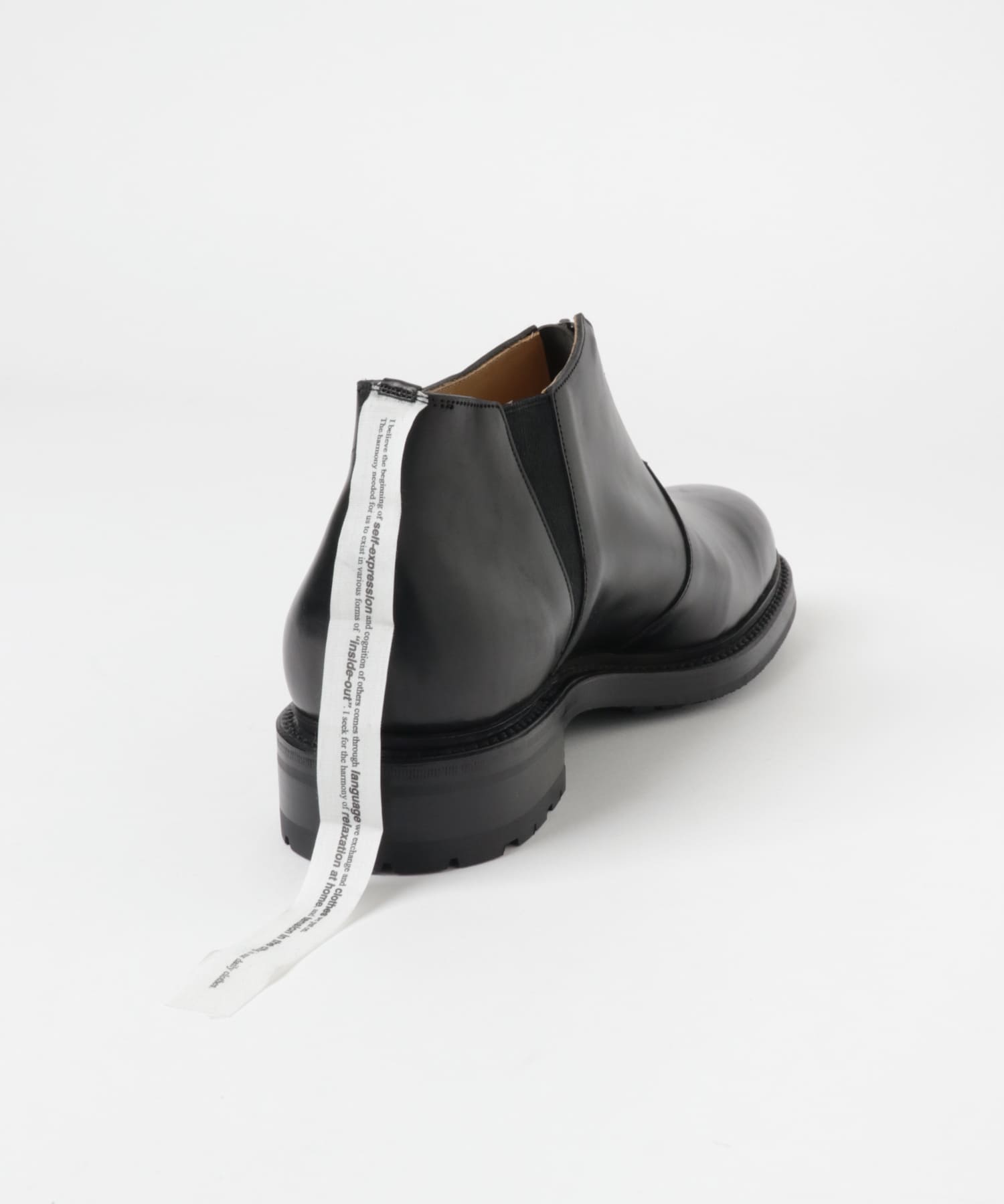 semoh　New Zipper Leather Shoes BLACK 1
