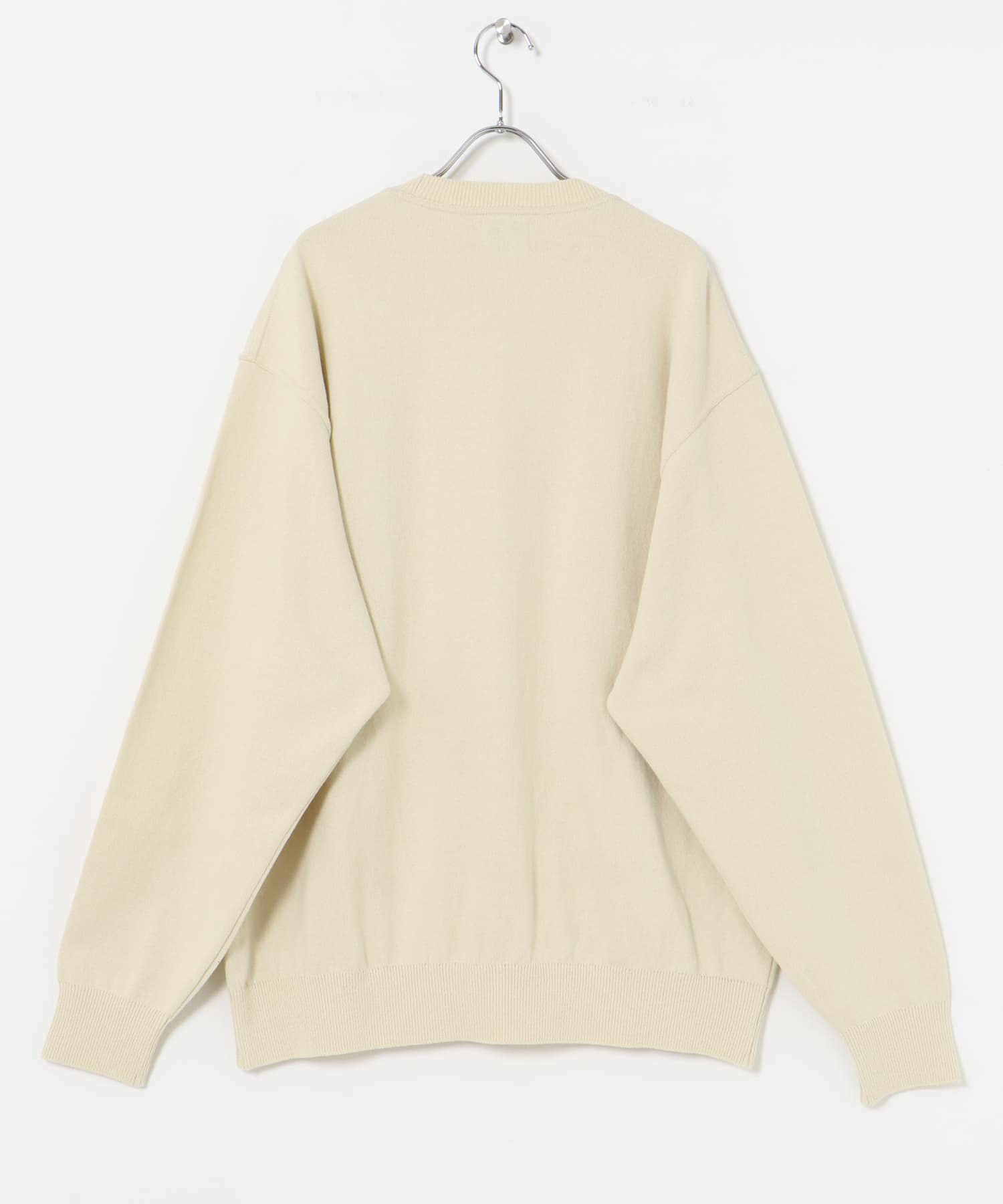 Yonetomi　WAVE COTTON KNIT PULLOVER ECRU 3