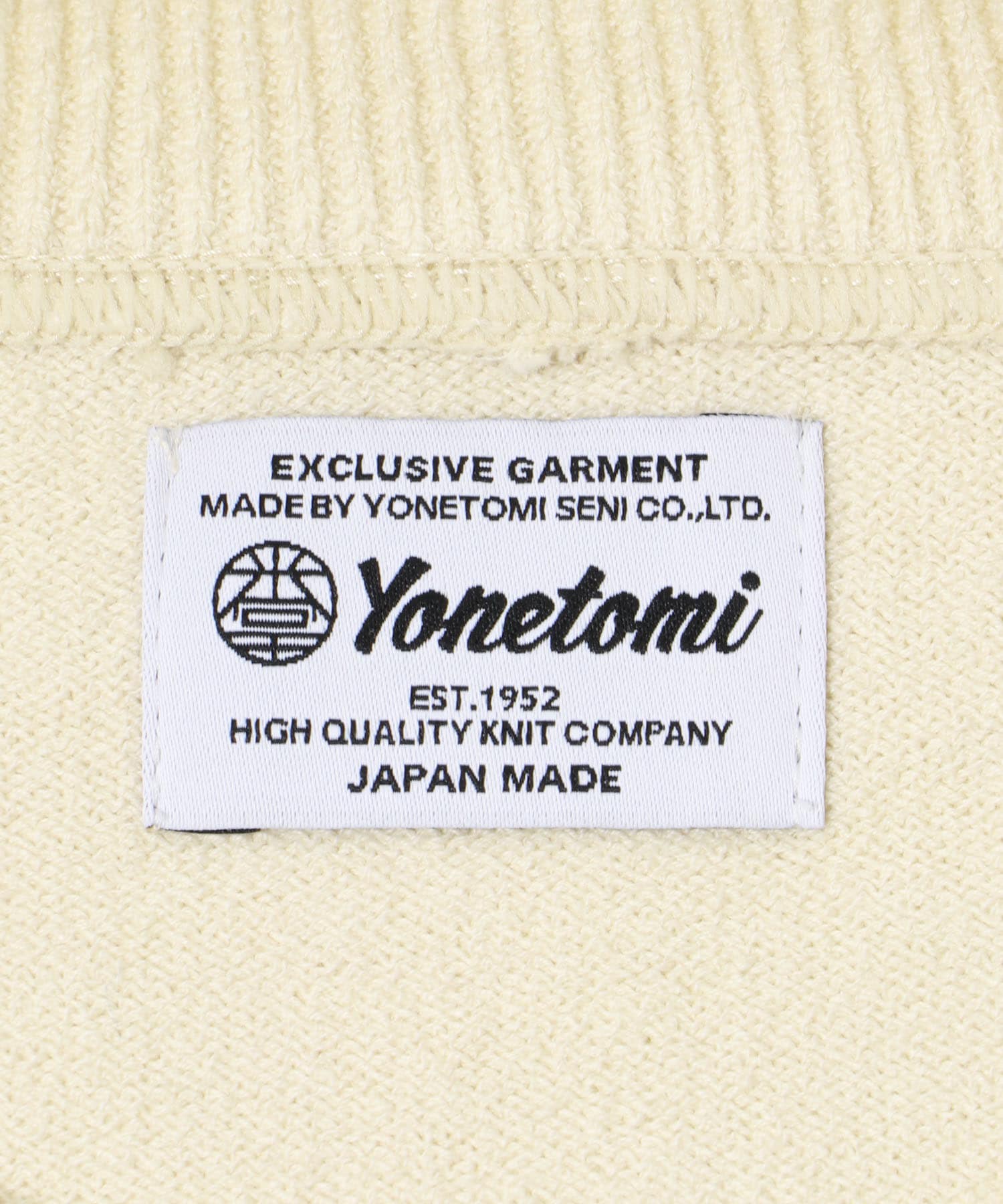 Yonetomi　WAVE COTTON KNIT PULLOVER ECRU 3
