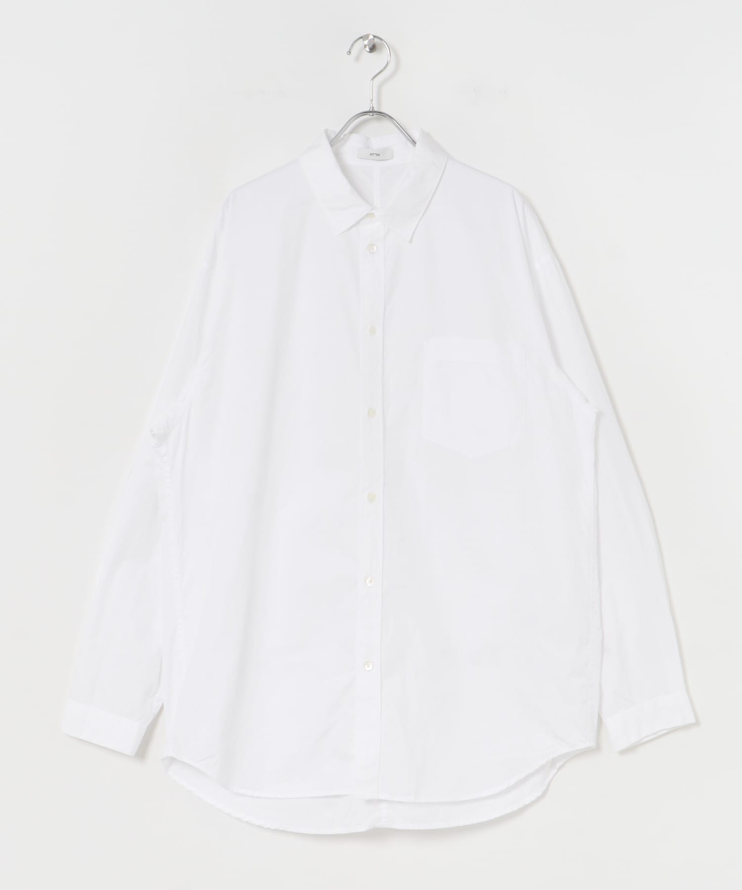 ATON　SUVIN BROAD WASHED SHIRTS 001 WHITE 4