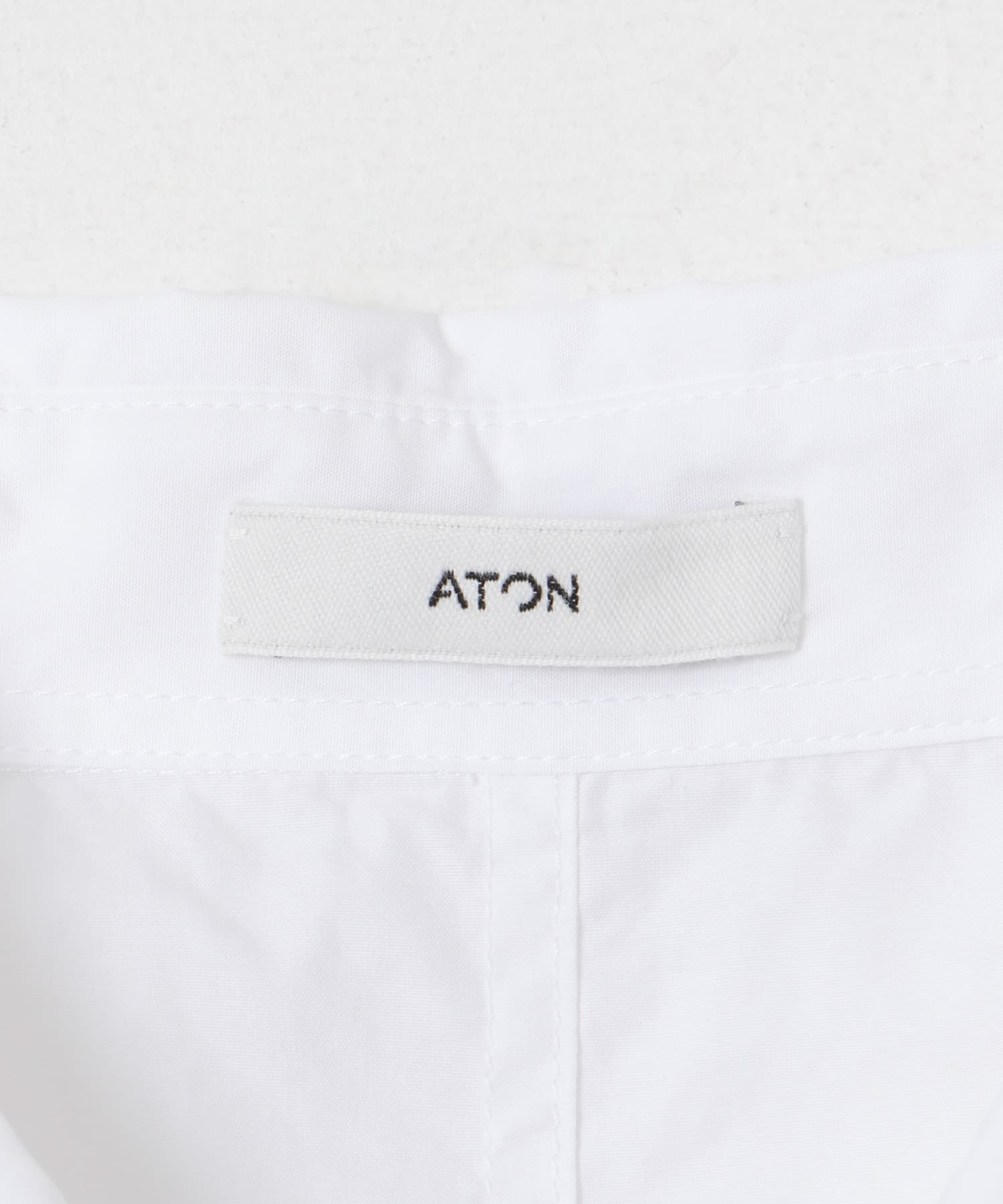 ATON　SUVIN BROAD WASHED SHIRTS 001 WHITE 4