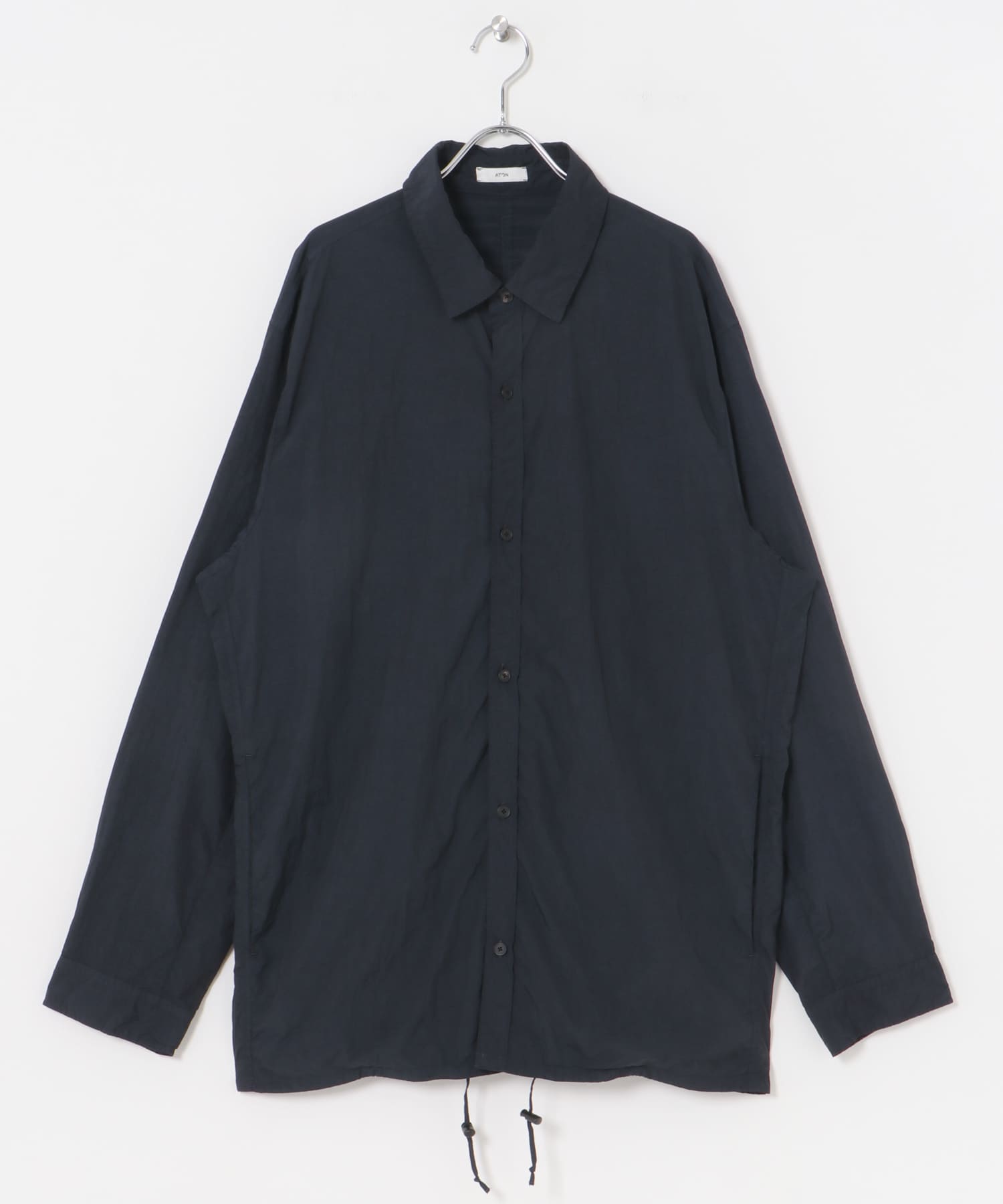 ATON HAND DYED NYLON SHIRTS JACKET(4 075 NAVY): アウター｜URBAN