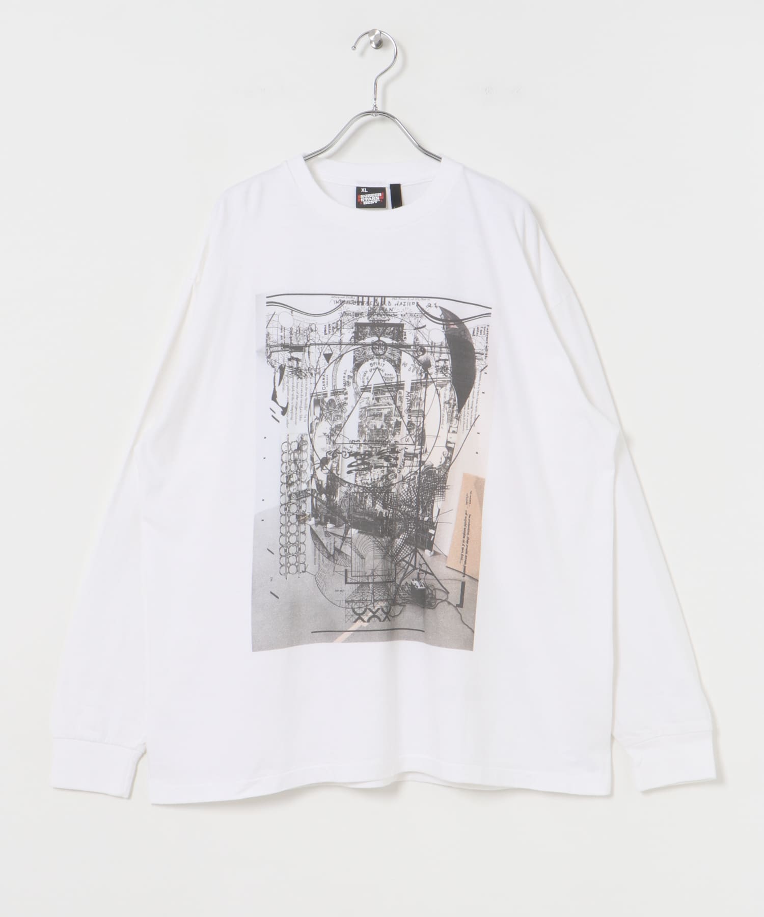 semoh　Behind Long-Sleeve T-shirts WHITE 2