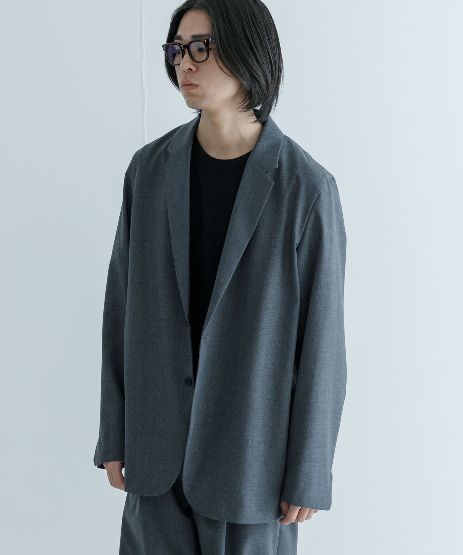 ATON WOOL TROPICAL TAILORED JACKET(4 303 T.GRAY): アウター｜URBAN