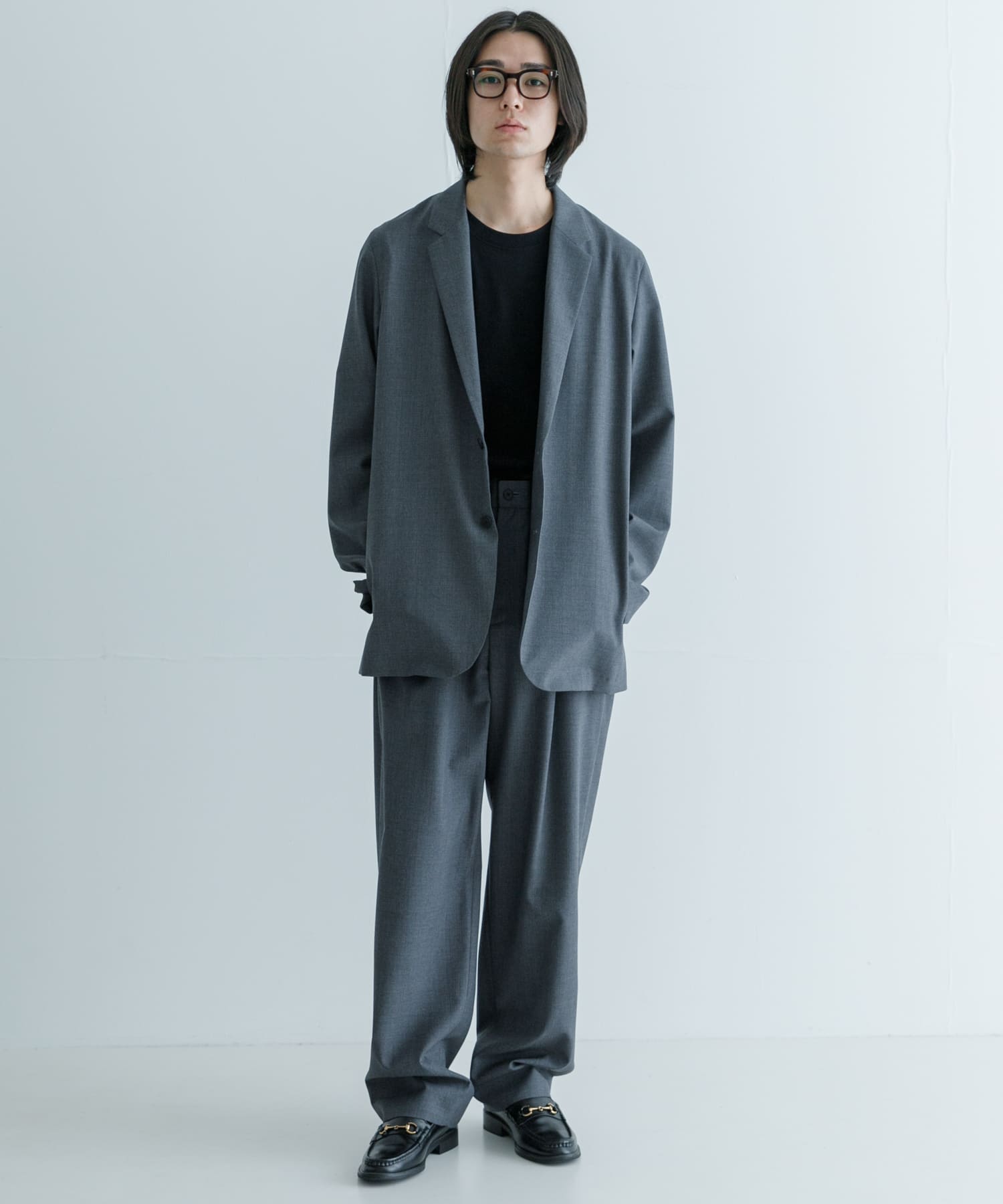 ATON WOOL TROPICAL TAILORED JACKET(4 303 T.GRAY): アウター｜URBAN