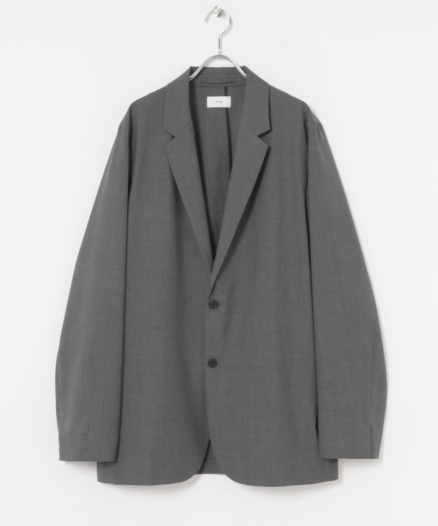 ATON　WOOL TROPICAL TAILORED JACKET 303 T.GRAY 4