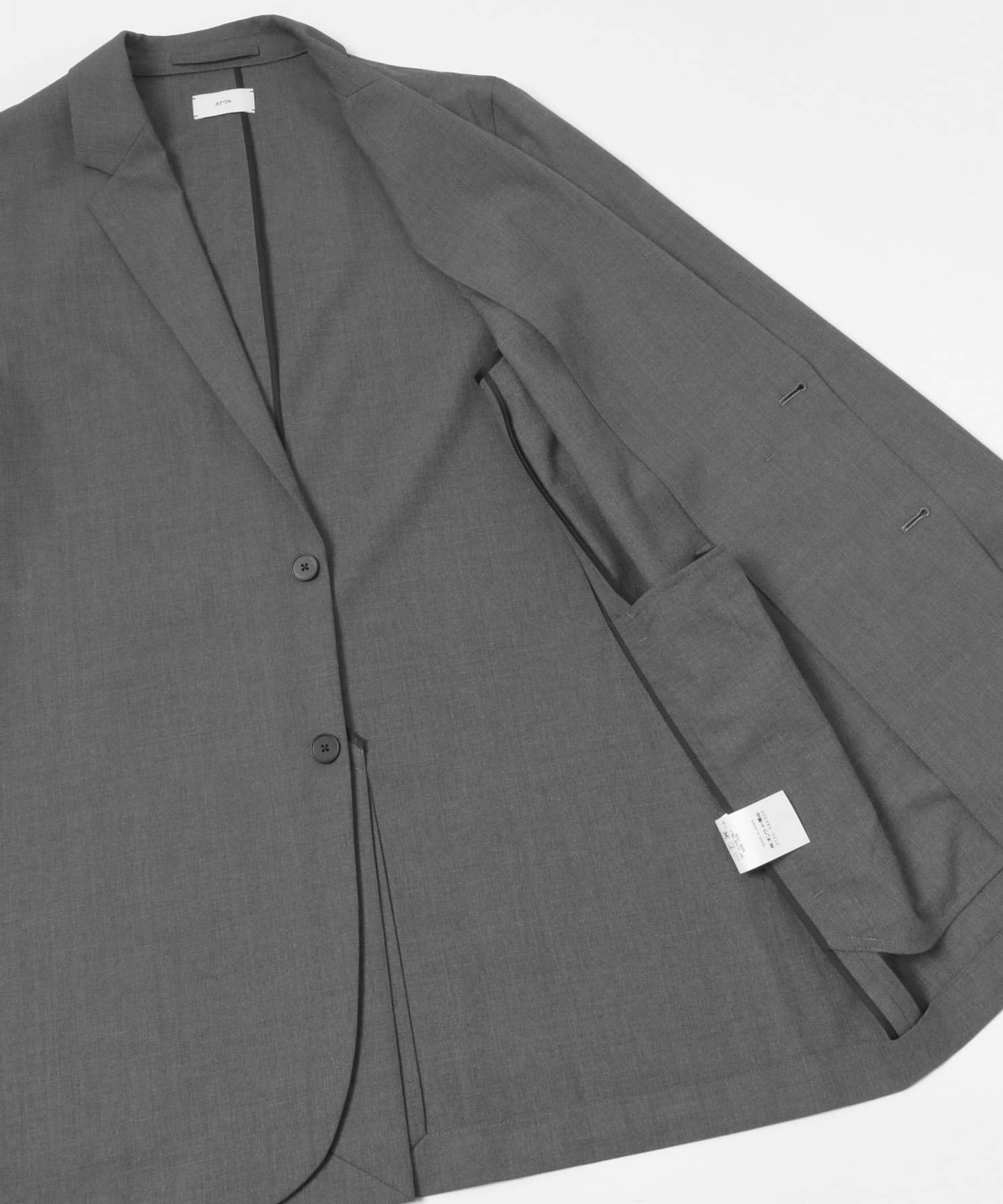 ATON　WOOL TROPICAL TAILORED JACKET 303 T.GRAY 4