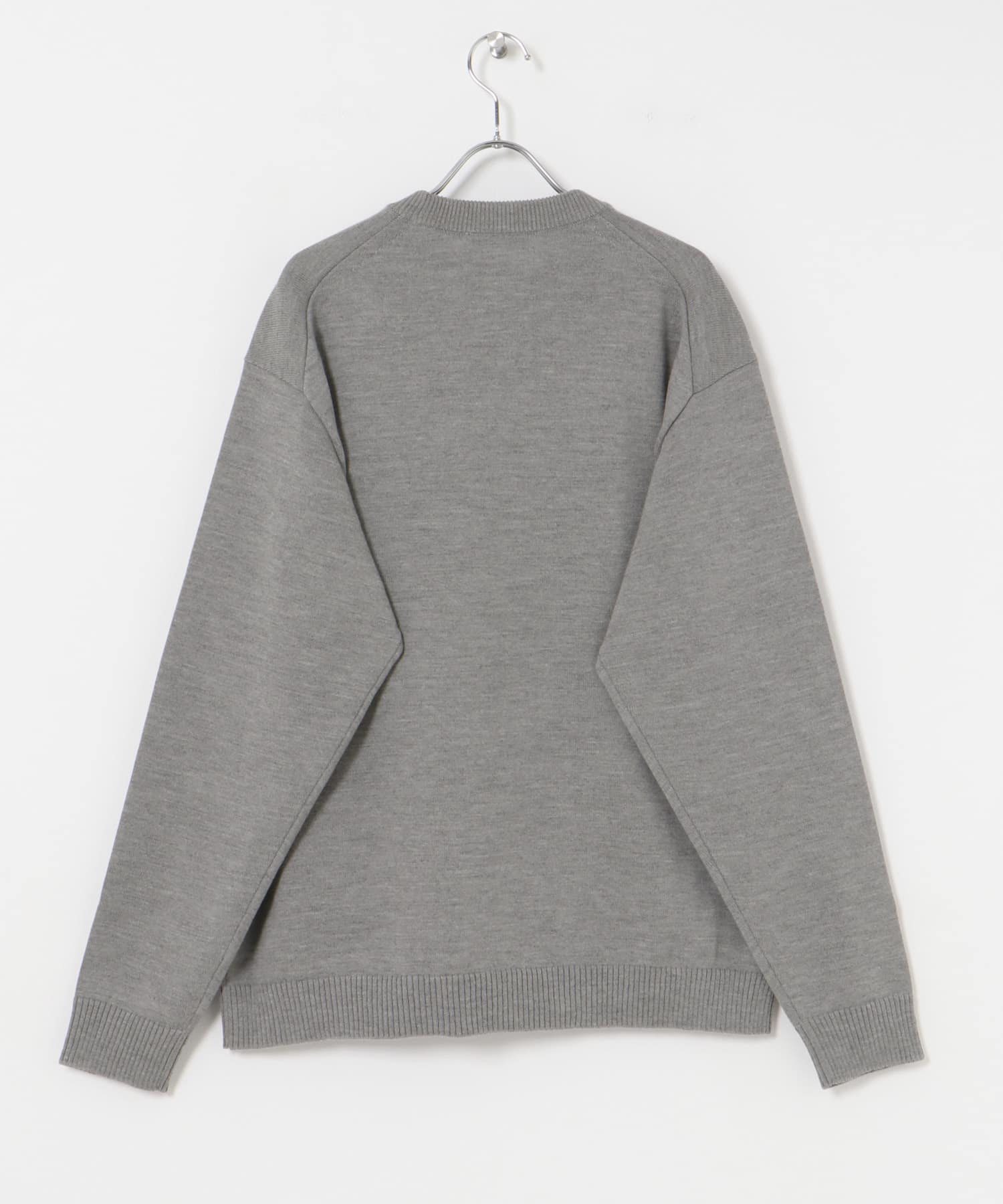ATON　WOOL WASHI CREWNECK SWEATER 003 GRAY 4