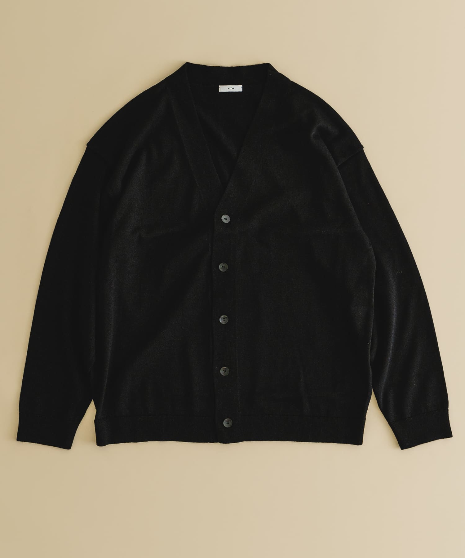 ATON　WOOL WASHI OVERSIZED CARDIGAN