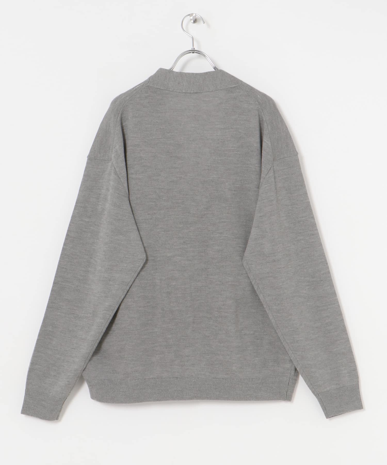 ATON　WOOL WASHI OVERSIZED CARDIGAN 003 GRAY 4