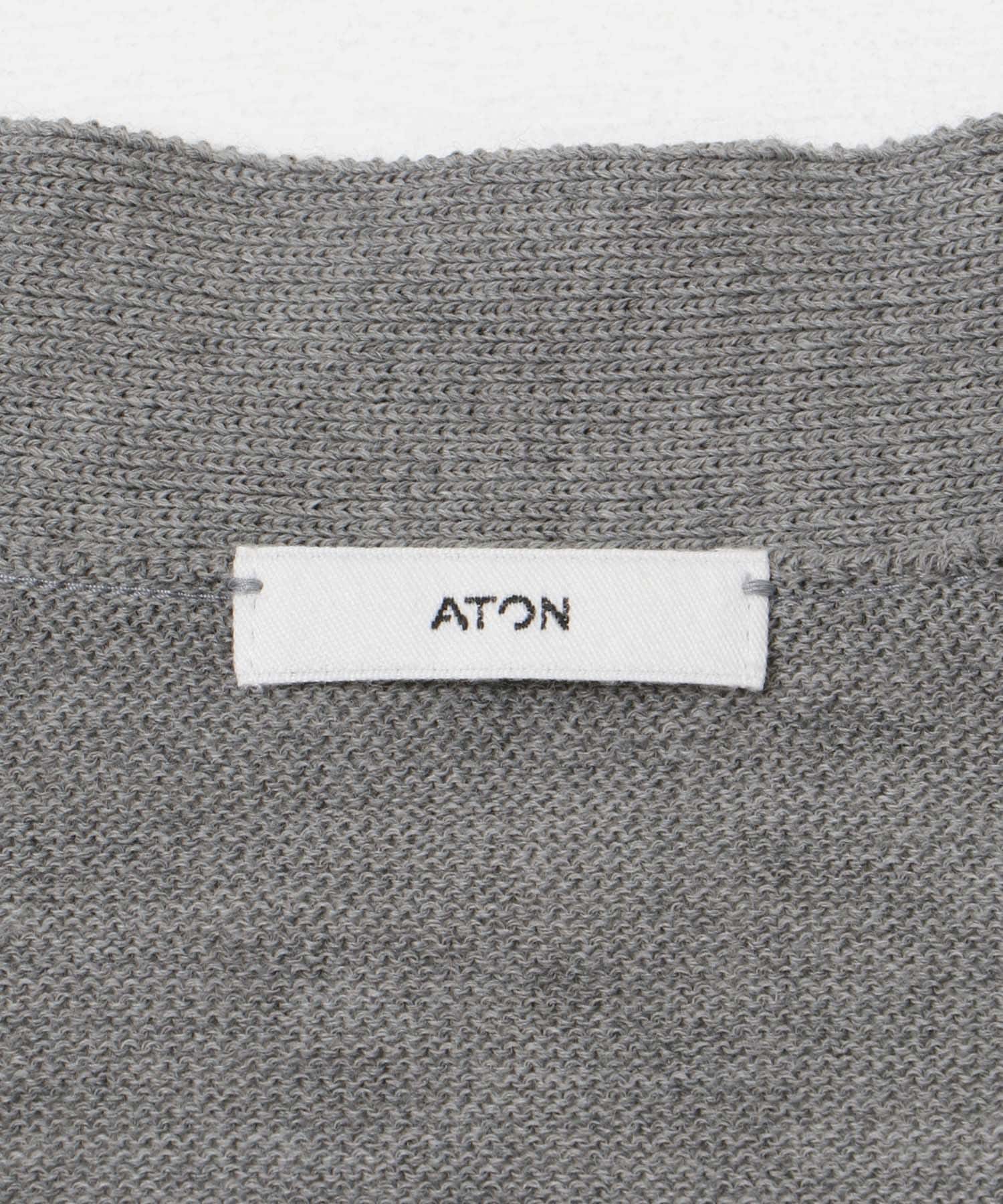 ATON　WOOL WASHI OVERSIZED CARDIGAN 003 GRAY 4