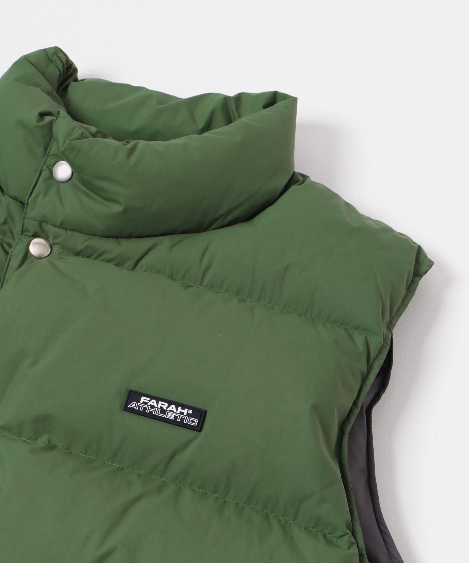 『別注』FARAH×URBAN RESEARCH　Nylon Down Vest Green L