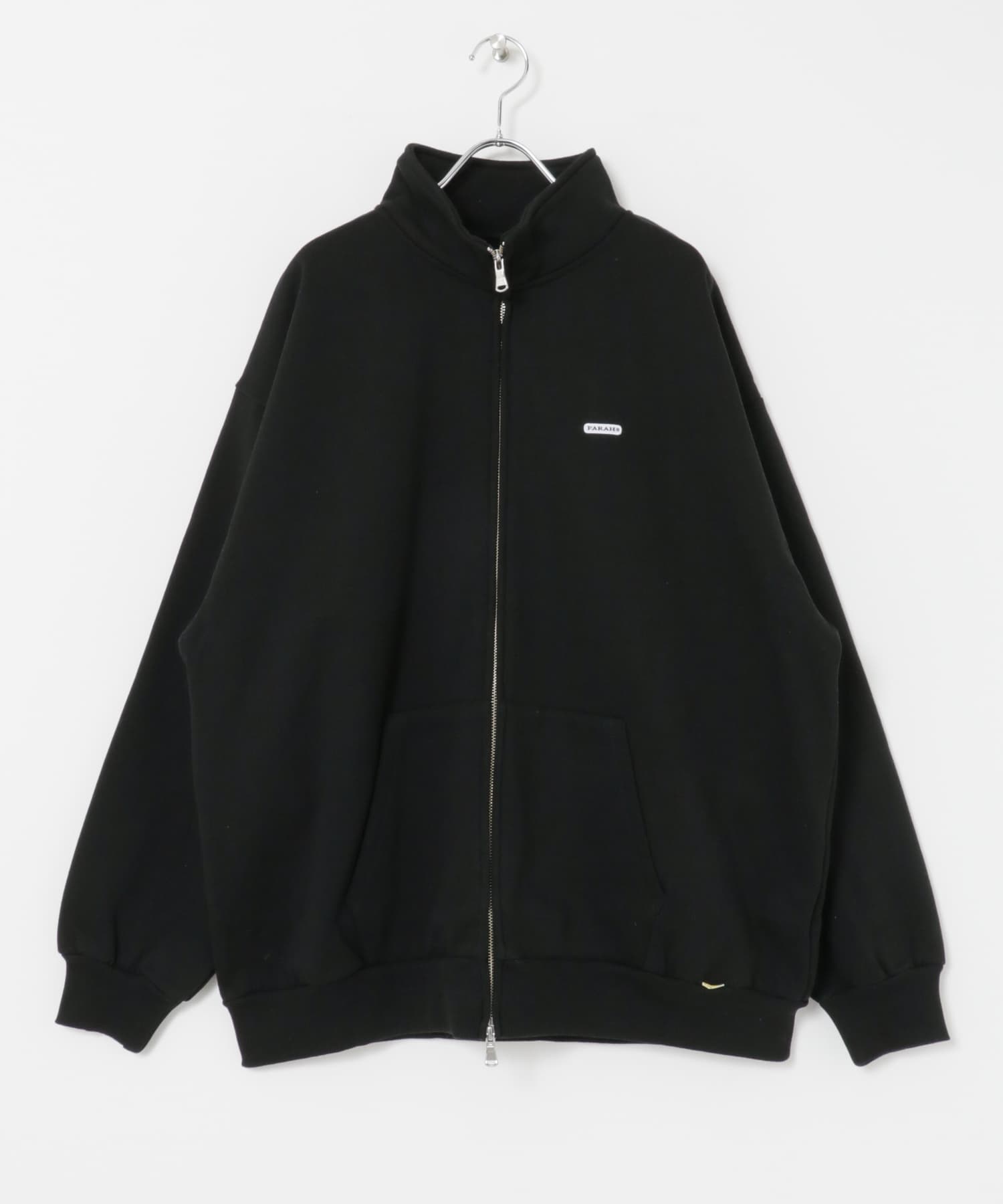 『別注』FARAH×UR　Potting LOGO FullZip Sweat Black M