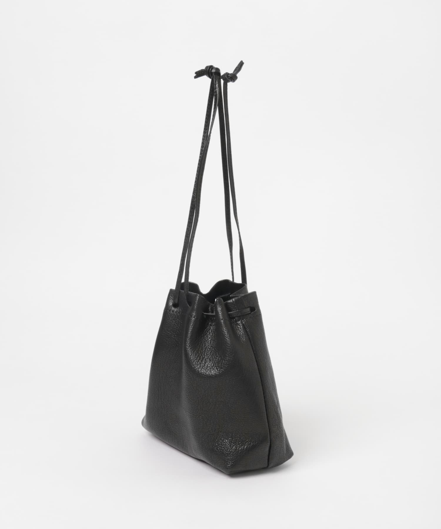 MASTER&Co.　GOAT LEATHER KINCHAKU BAG 99 BLACK -