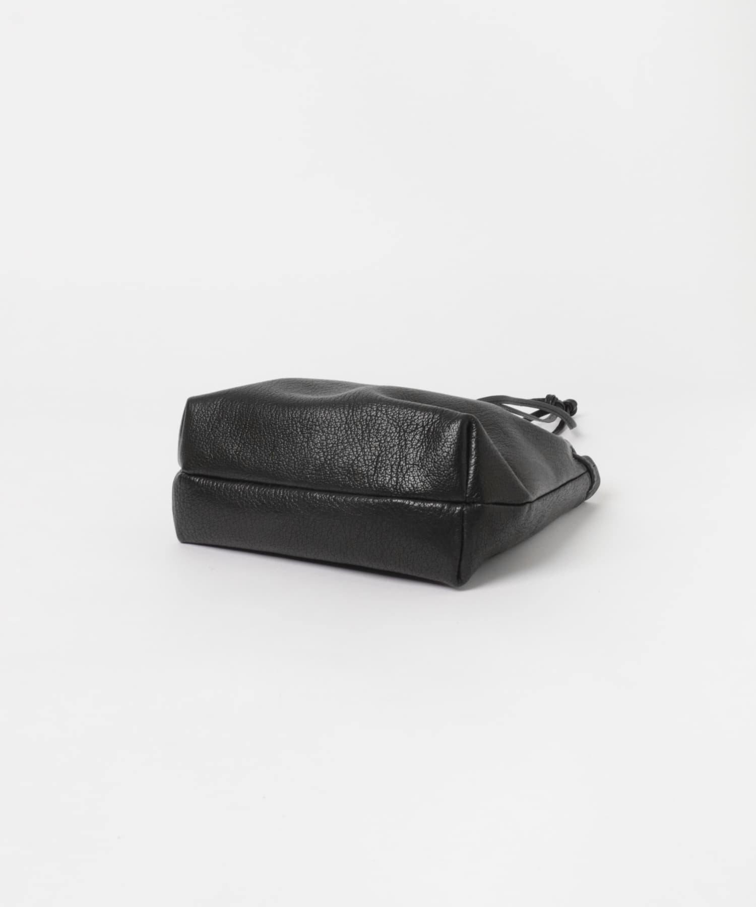 MASTER&Co.　GOAT LEATHER KINCHAKU BAG 99 BLACK -