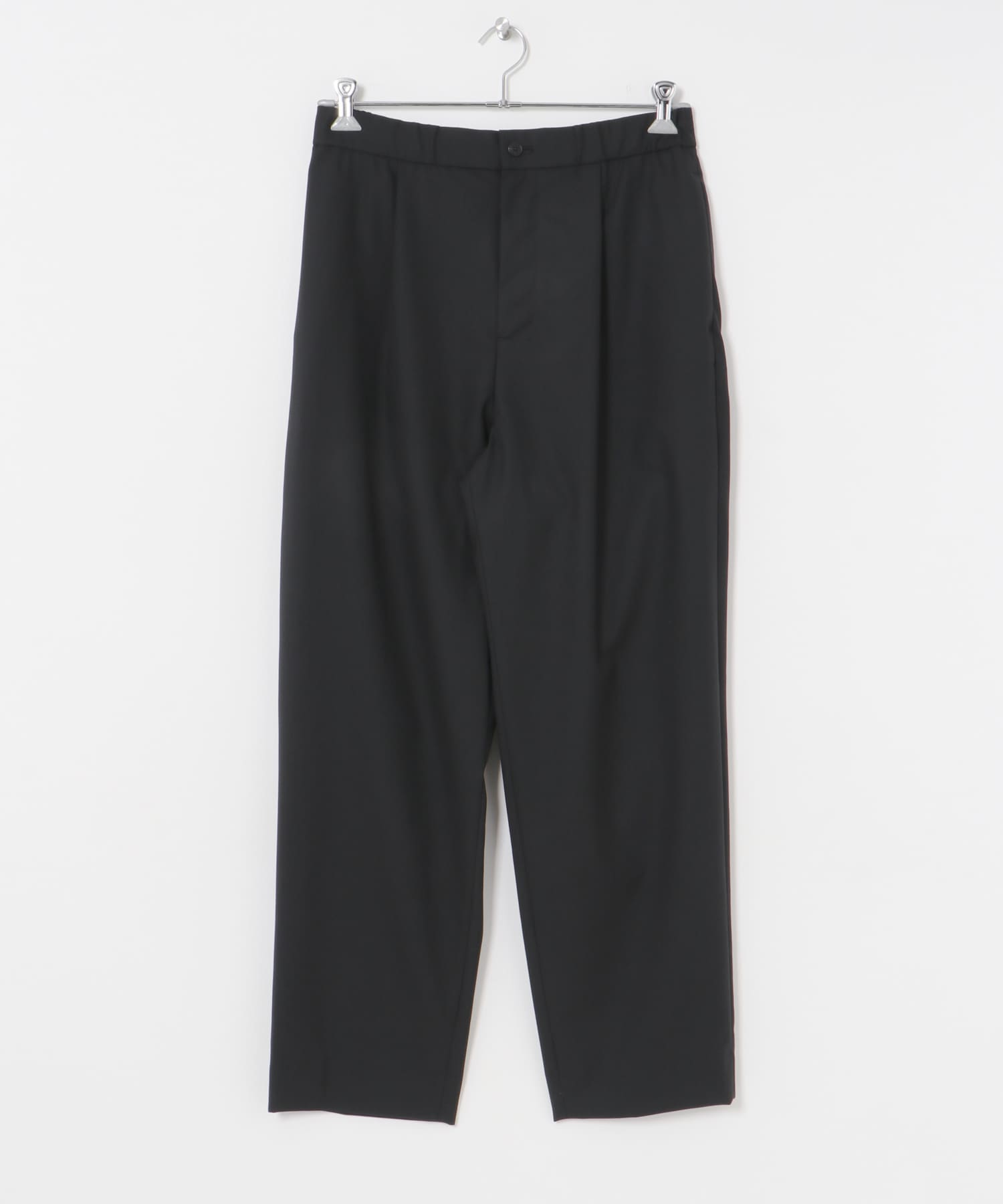 ATON　WOOL TROPICAL TAPERED PANTS 005 BLK 4