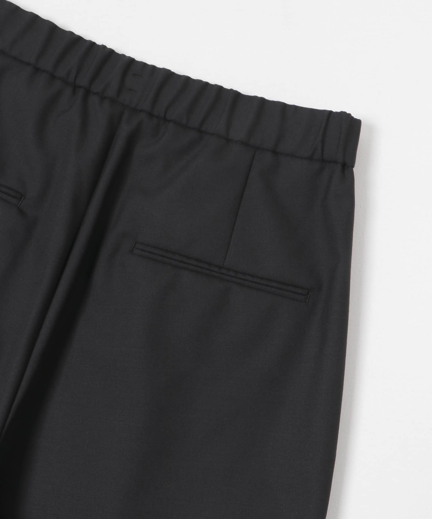 ATON　WOOL TROPICAL TAPERED PANTS 005 BLK 4