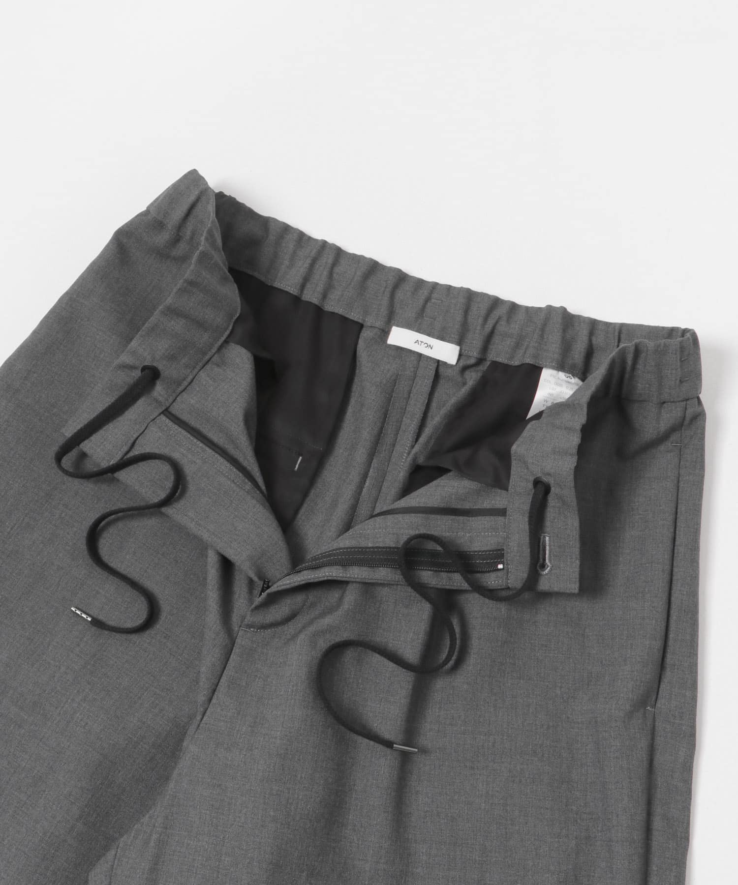 ATON　WOOL TROPICAL TAPERED PANTS 303 T.GRAY 4