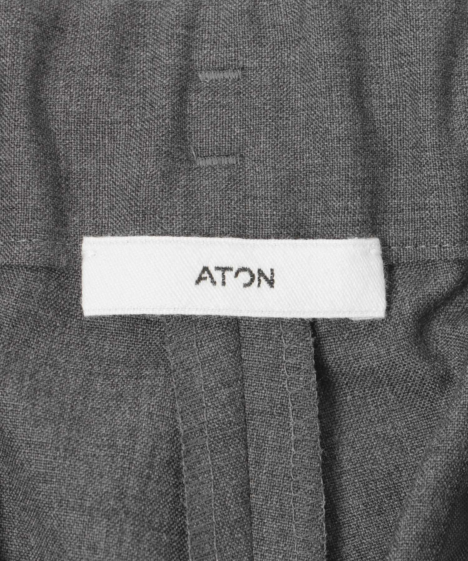 ATON　WOOL TROPICAL TAPERED PANTS 303 T.GRAY 4